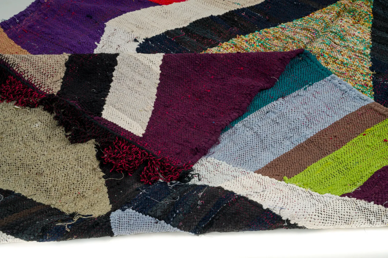 Marokkaanse Berber tapijt Boucherouite 135 x 255 cm