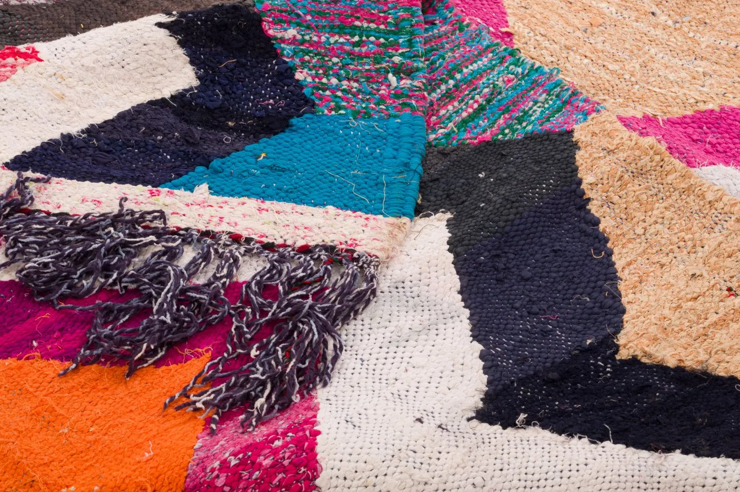 Marokkaanse Berber tapijt Boucherouite 120 x 265 cm