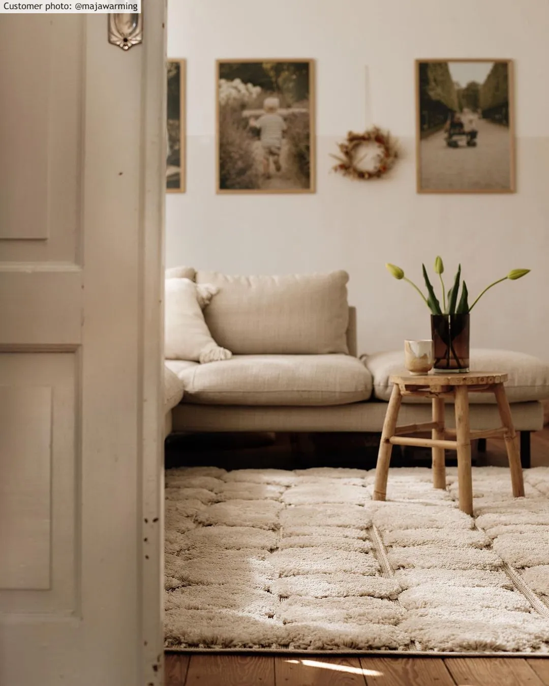 Hoogpolig vloerkleed - Fondi (beige)