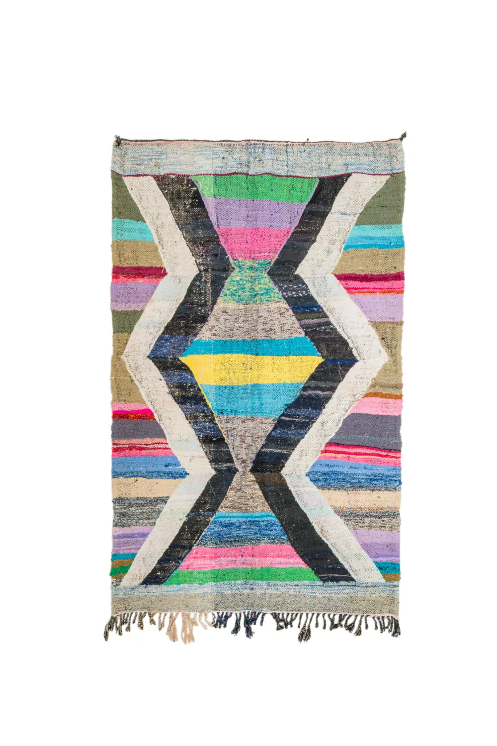 Marokkaanse Berber tapijt Boucherouite 130 x 220 cm