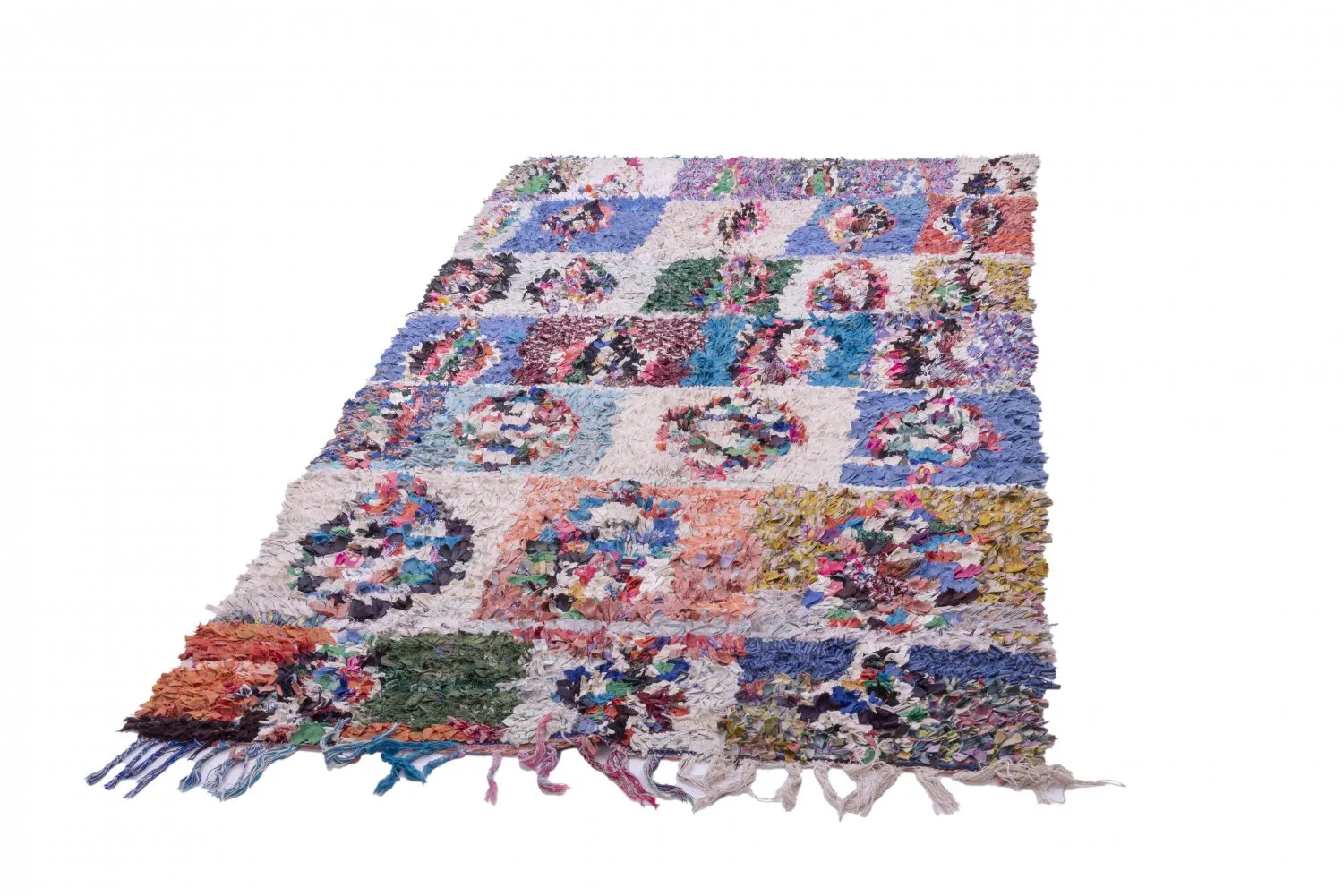 Marokkaanse Berber tapijt Boucherouite 245 x 130 cm