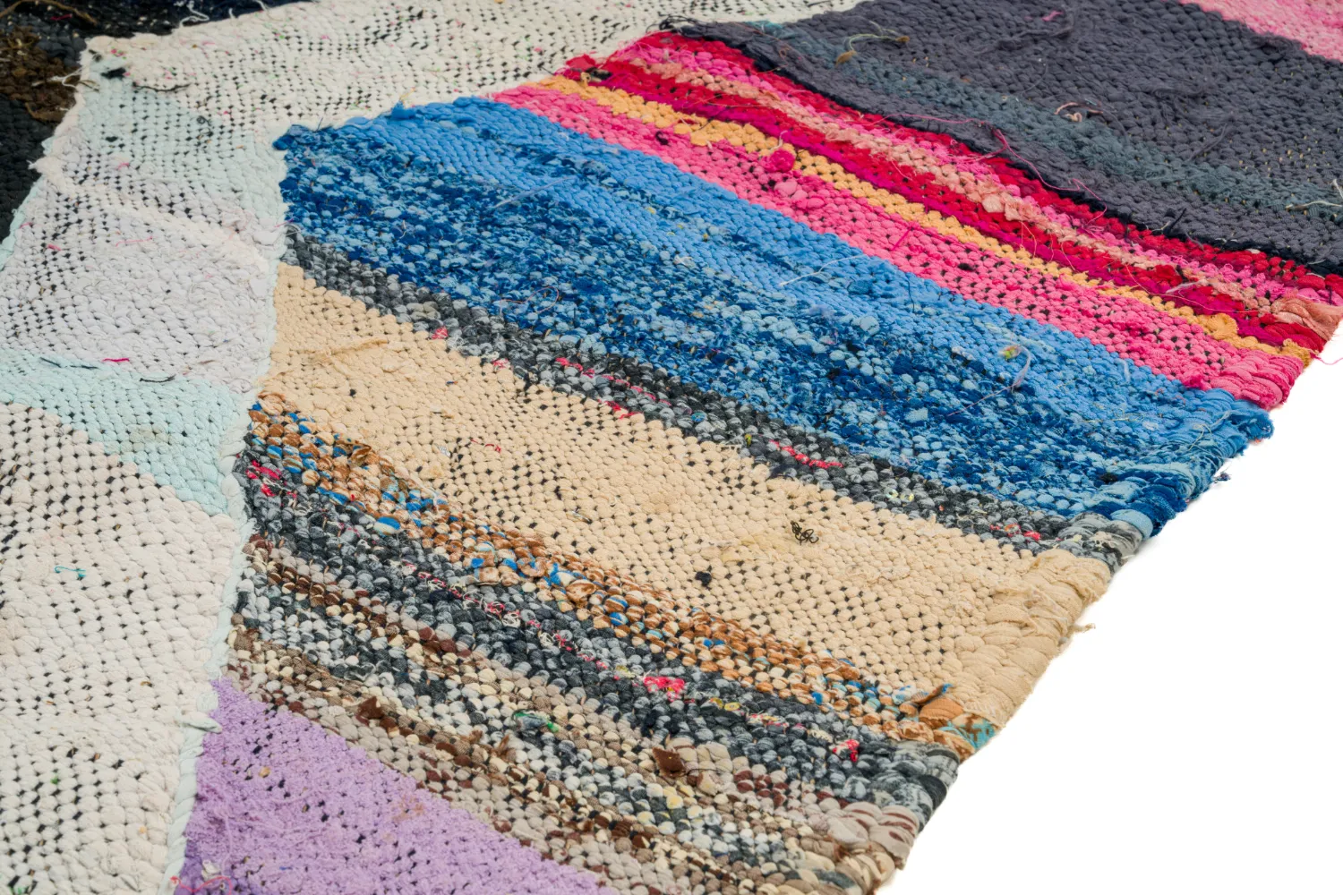 Marokkaanse Berber tapijt Boucherouite 130 x 220 cm