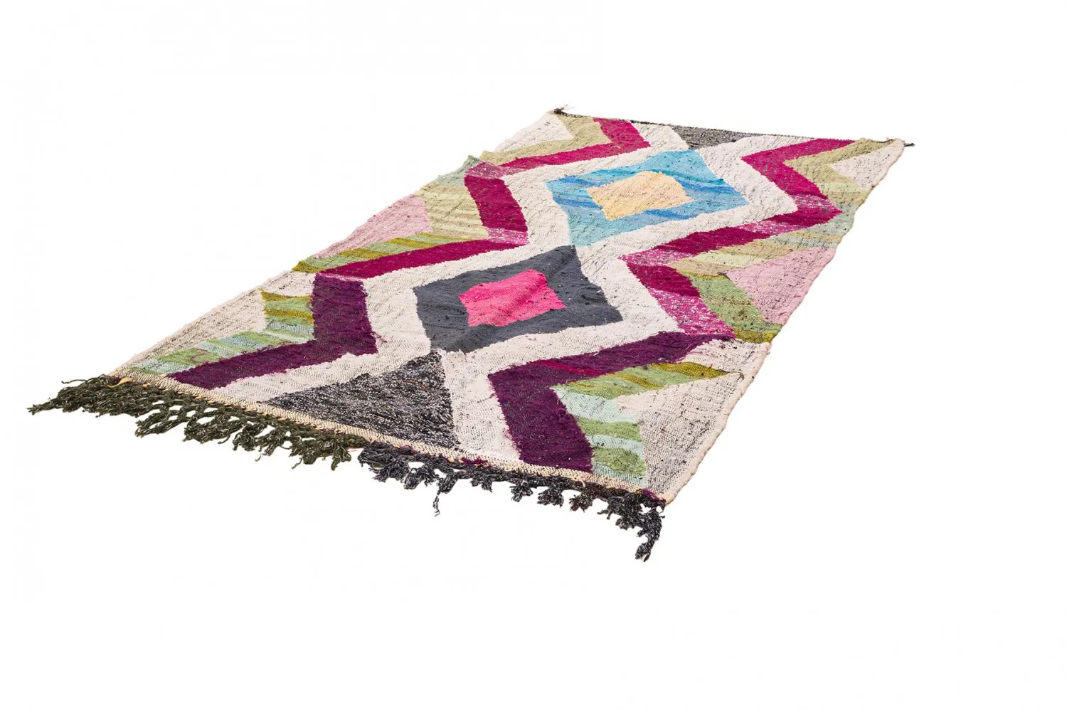 Marokkaanse Berber tapijt Boucherouite 130 x 240 cm