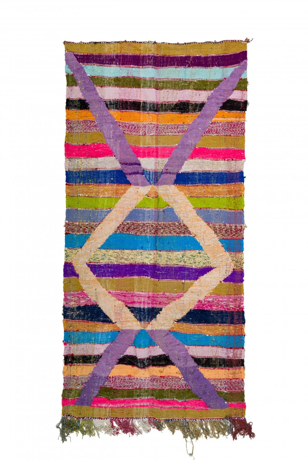 Marokkaanse Berber tapijt Boucherouite 125 x 265 cm