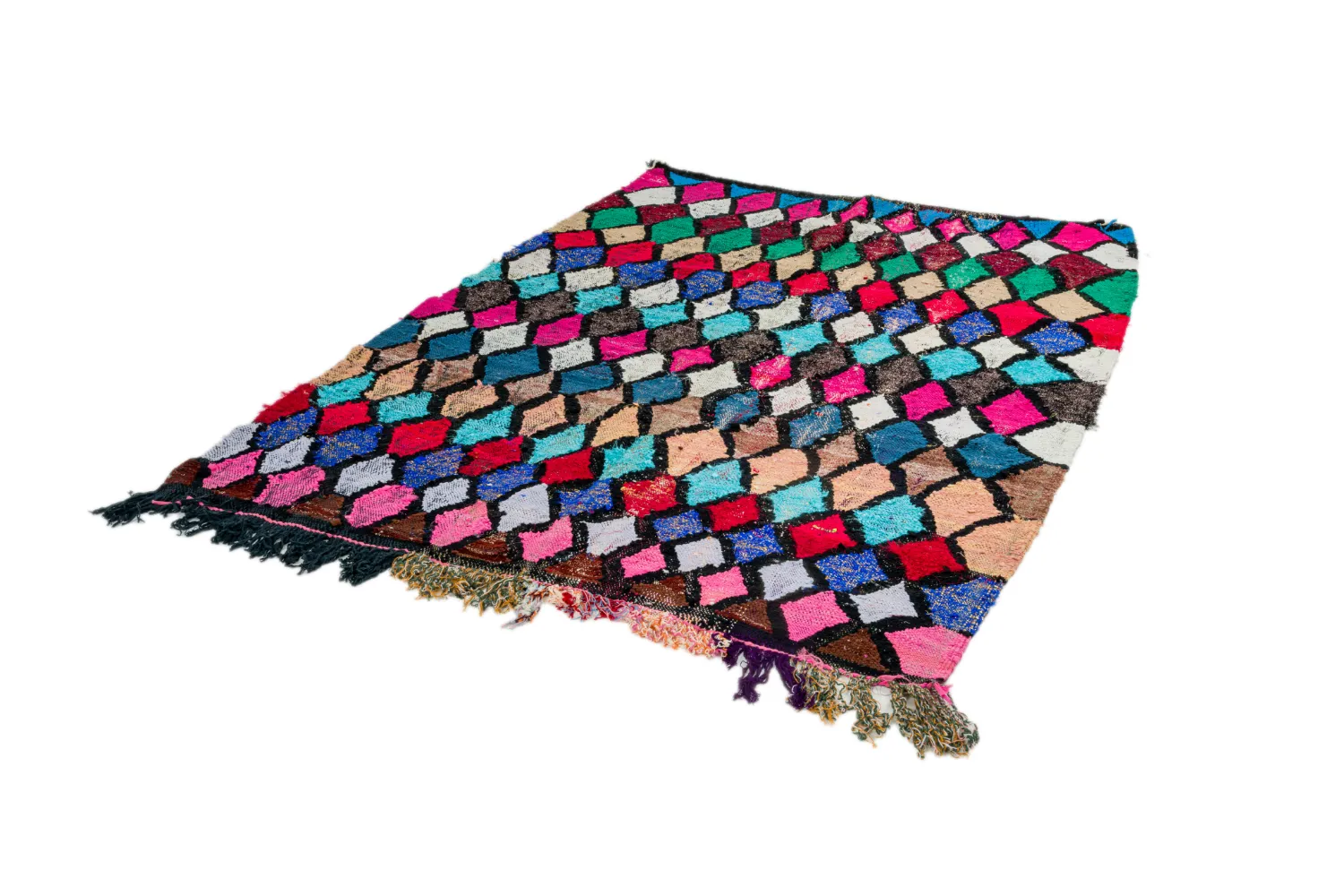 Marokkaanse Berber tapijt Boucherouite 155 x 205 cm