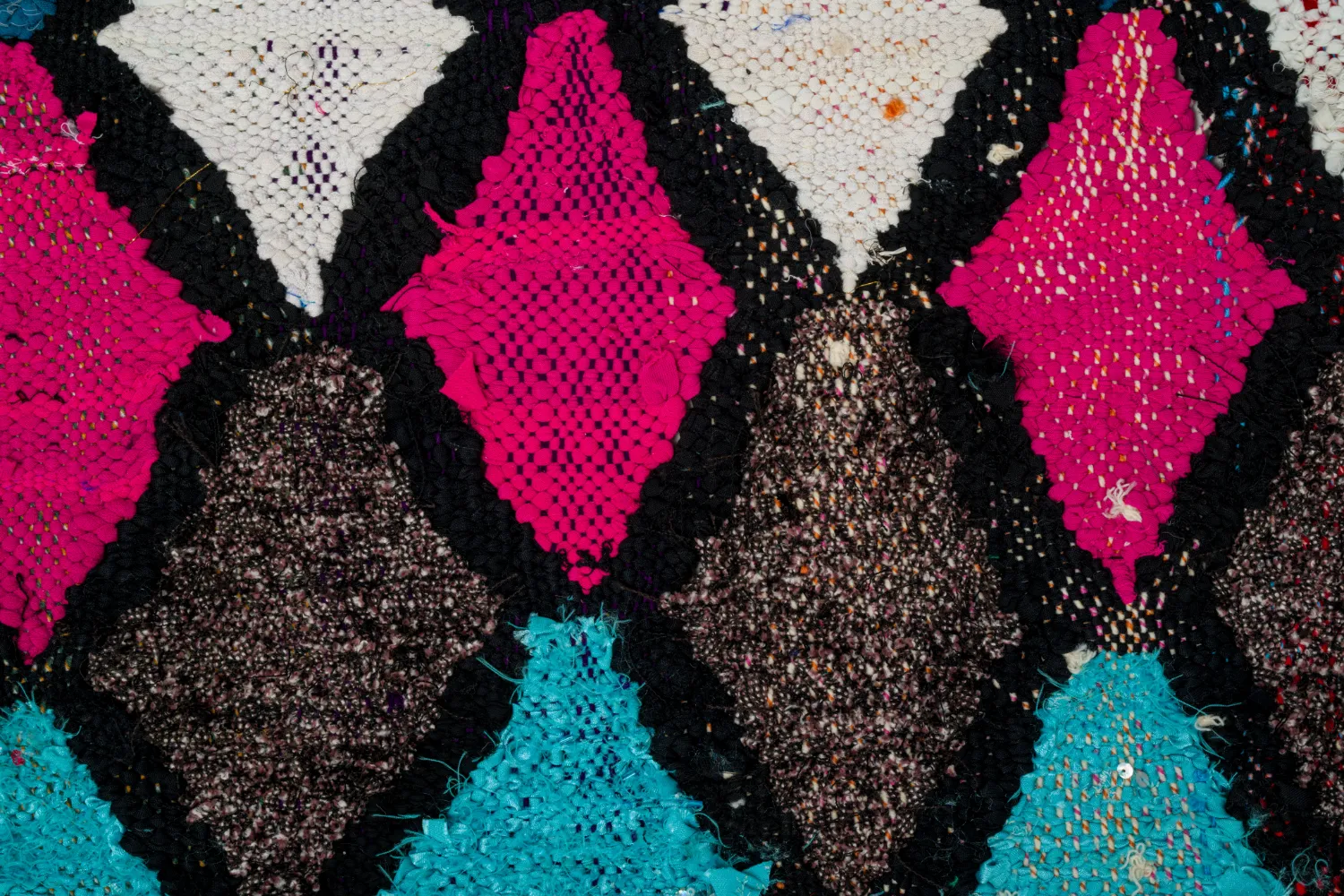 Marokkaanse Berber tapijt Boucherouite 155 x 205 cm