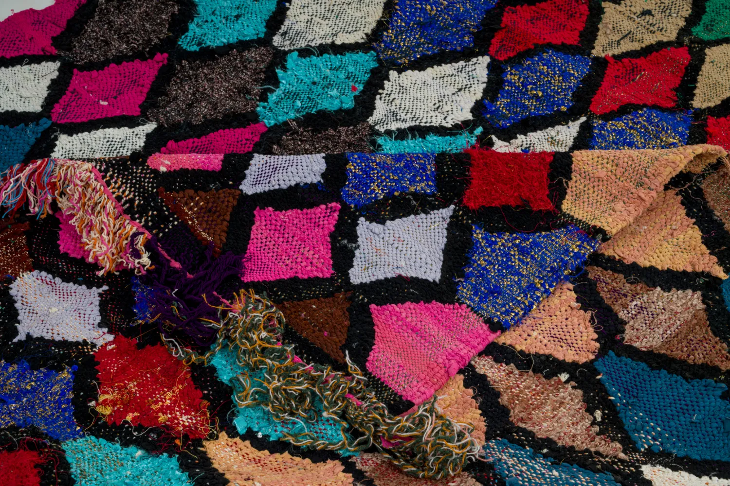 Marokkaanse Berber tapijt Boucherouite 155 x 205 cm