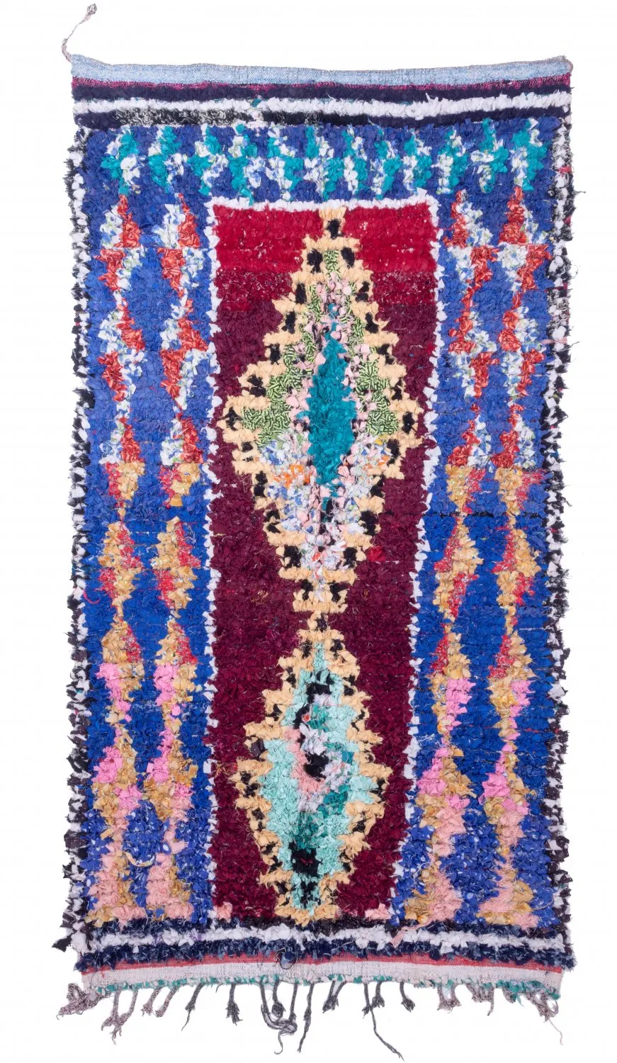 Marokkaanse Berber tapijt Boucherouite 245 x 135 cm