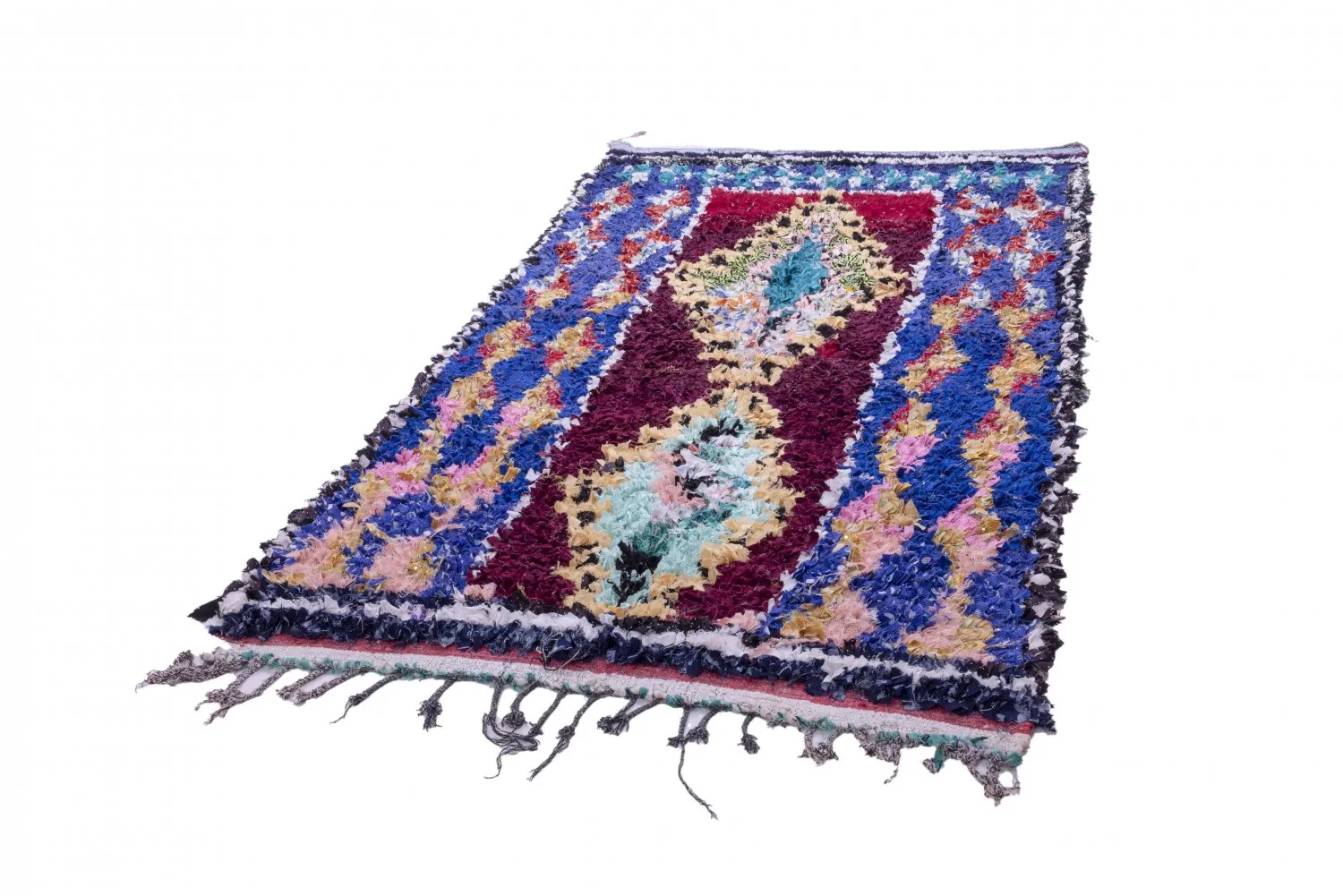 Marokkaanse Berber tapijt Boucherouite 245 x 135 cm