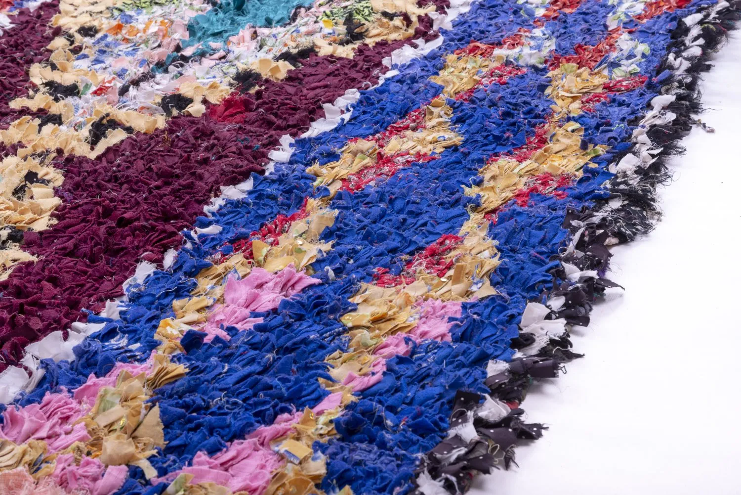 Marokkaanse Berber tapijt Boucherouite 245 x 135 cm