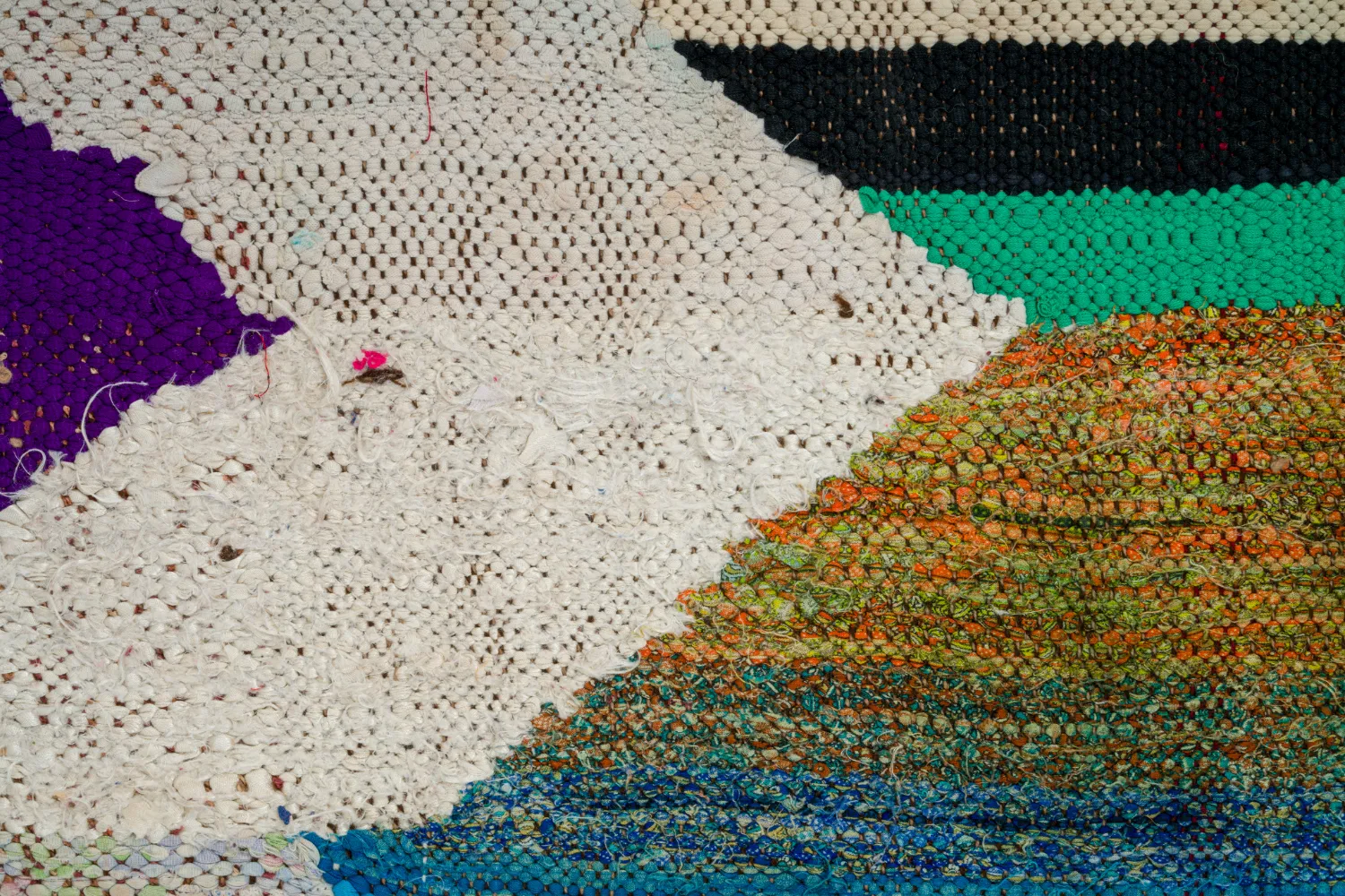 Marokkaanse Berber tapijt Boucherouite 130 x 230 cm