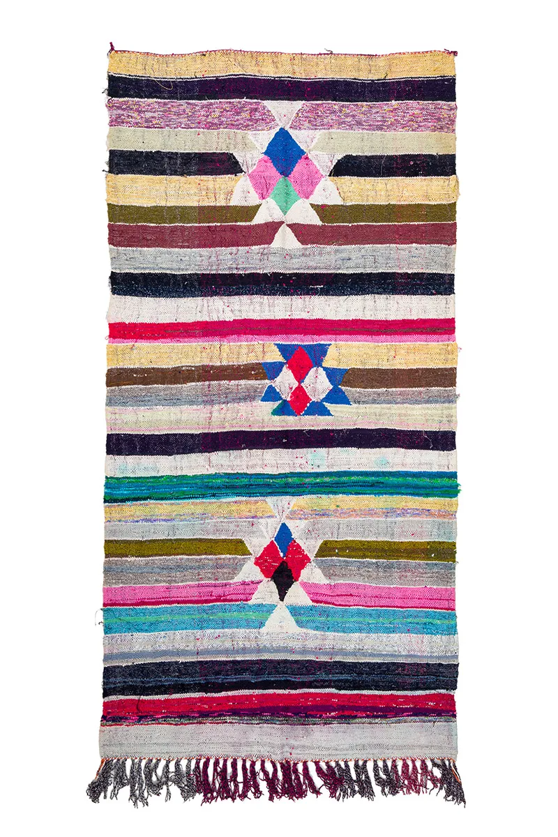 Marokkaanse Berber tapijt Boucherouite 145 x 295 cm