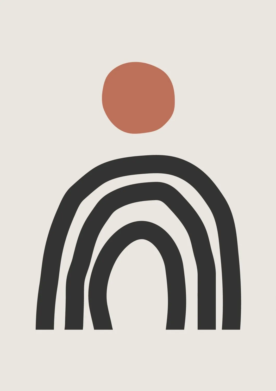 Wilton - Rochelle (beige/zwart/oranje)