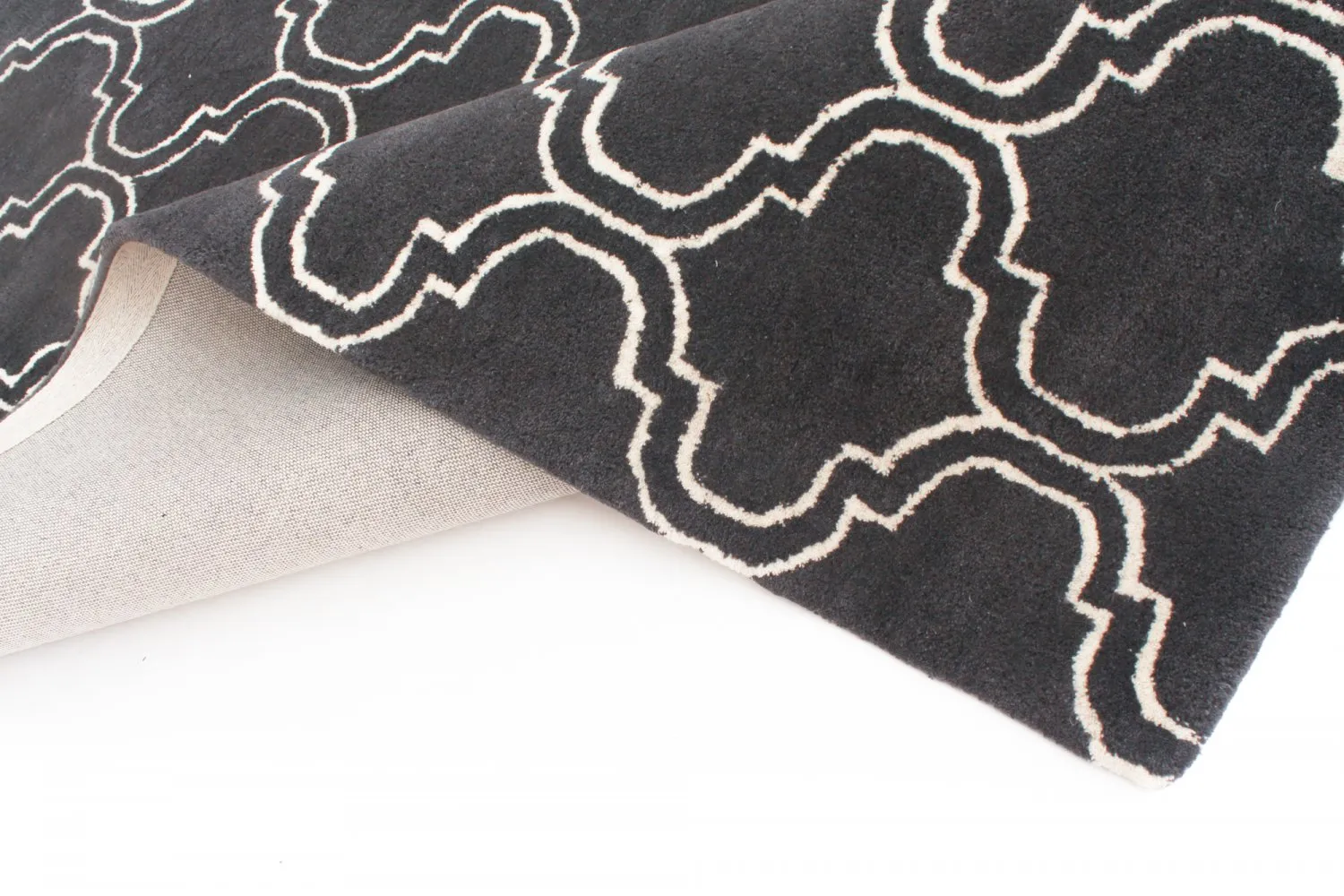 Wollen-vloerkleed - Korinth (donker grijs)