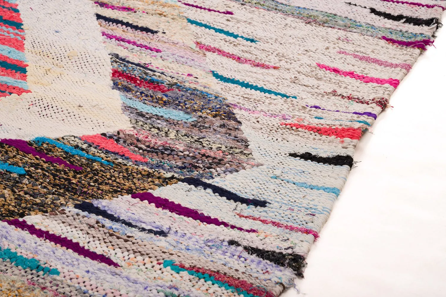 Marokkaanse Berber tapijt Boucherouite 145 x 310 cm