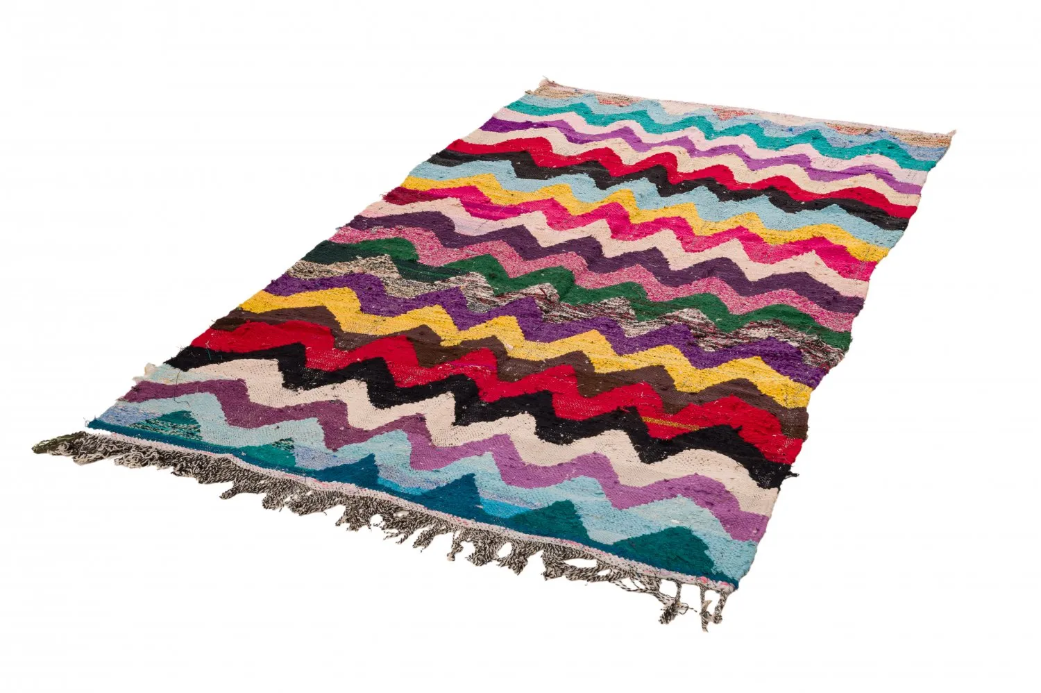 Marokkaanse Berber tapijt Boucherouite 125 x 235 cm