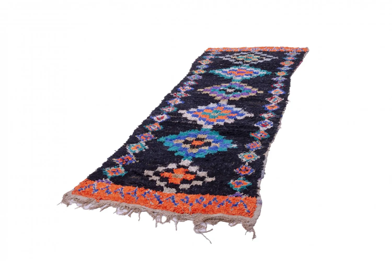 Marokkaanse Berber tapijt Boucherouite 330 x 115 cm