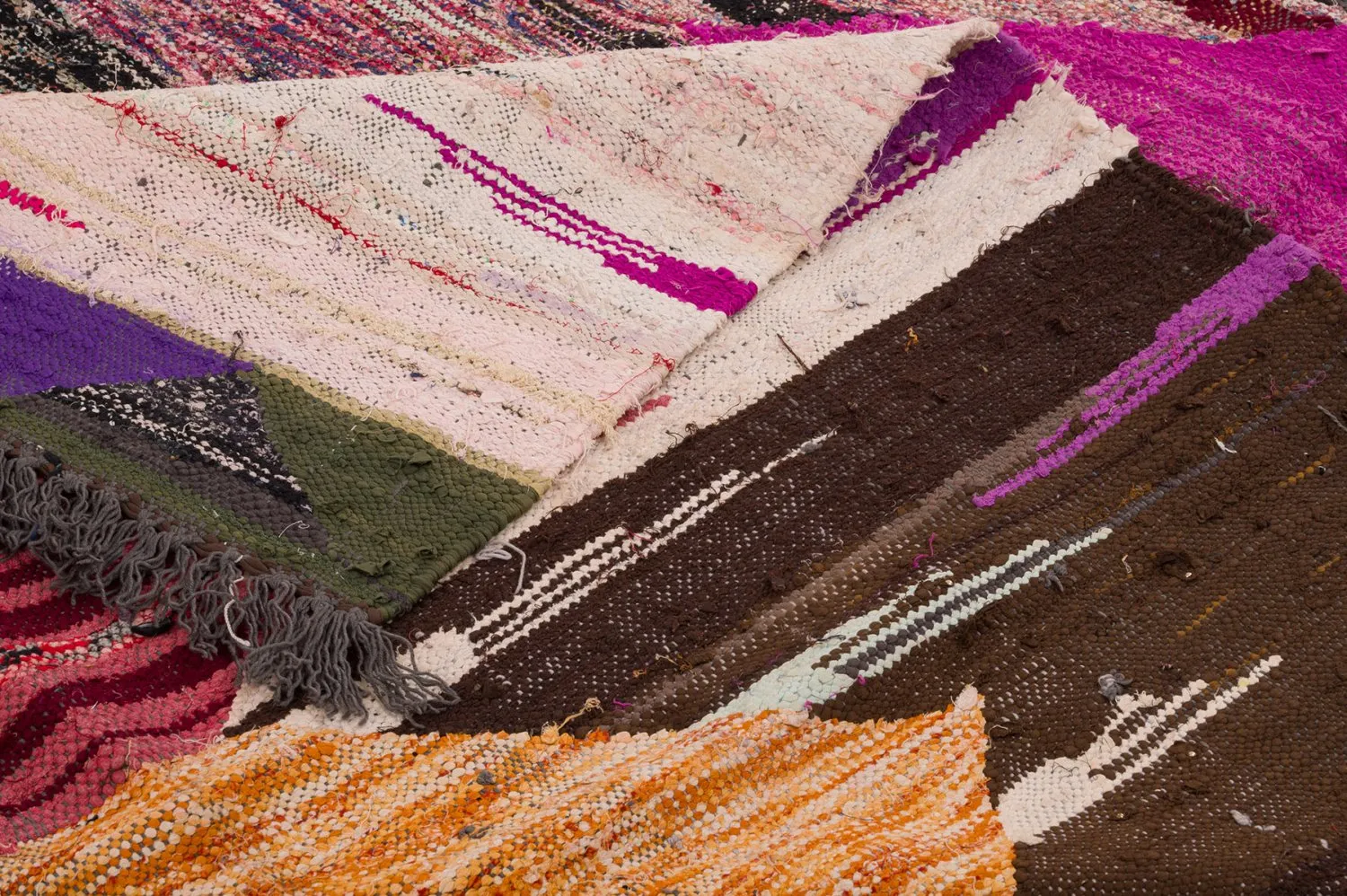 Marokkaanse Berber tapijt Boucherouite 130 x 275 cm