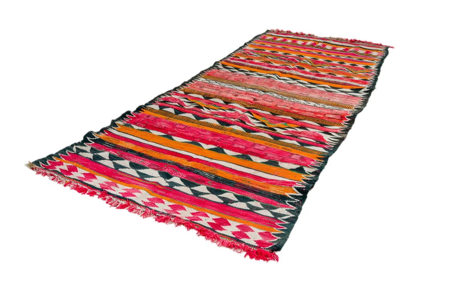 Marokkaanse Berber tapijt Boucherouite 150 x 365 cm
