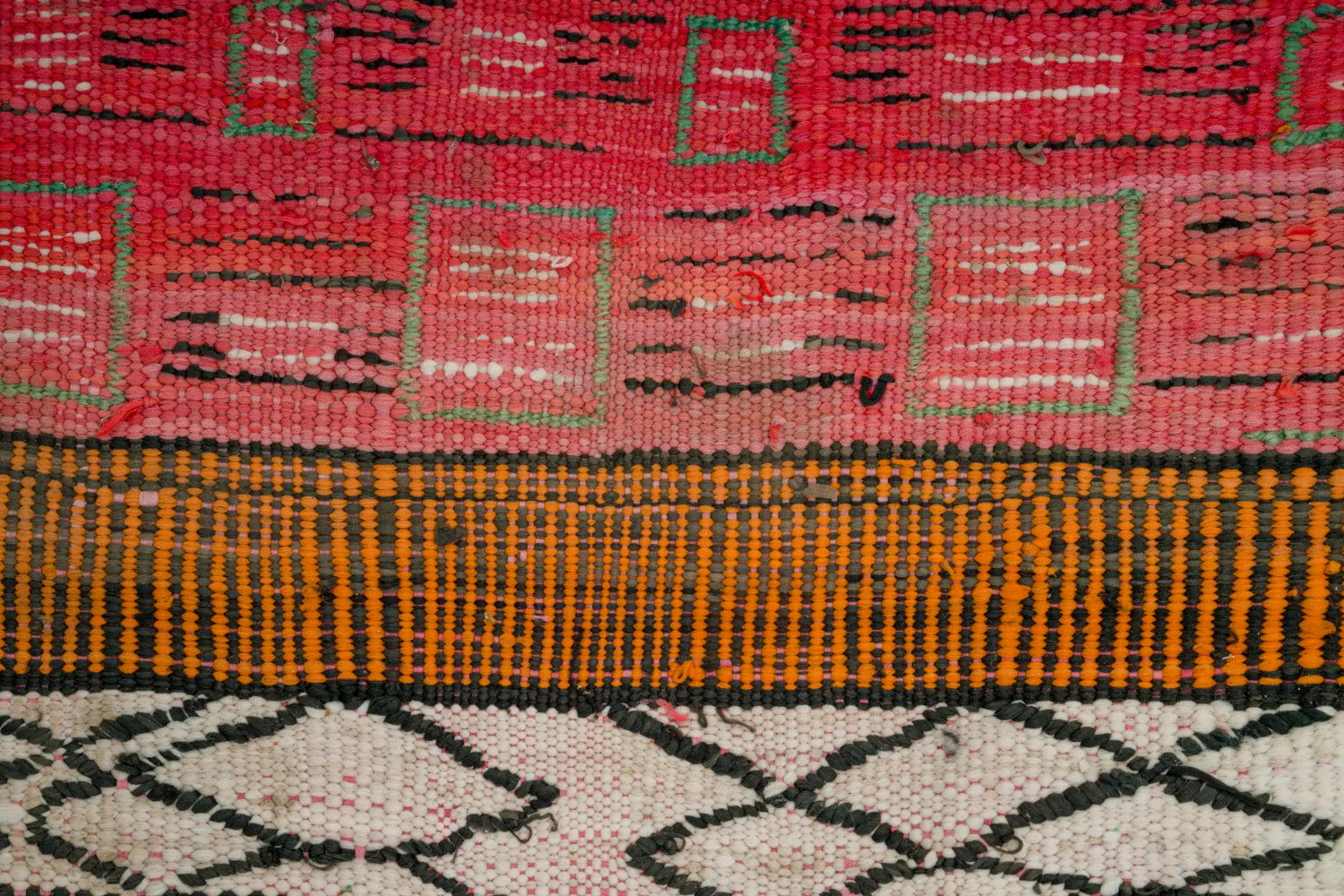 Marokkaanse Berber tapijt Boucherouite 150 x 365 cm