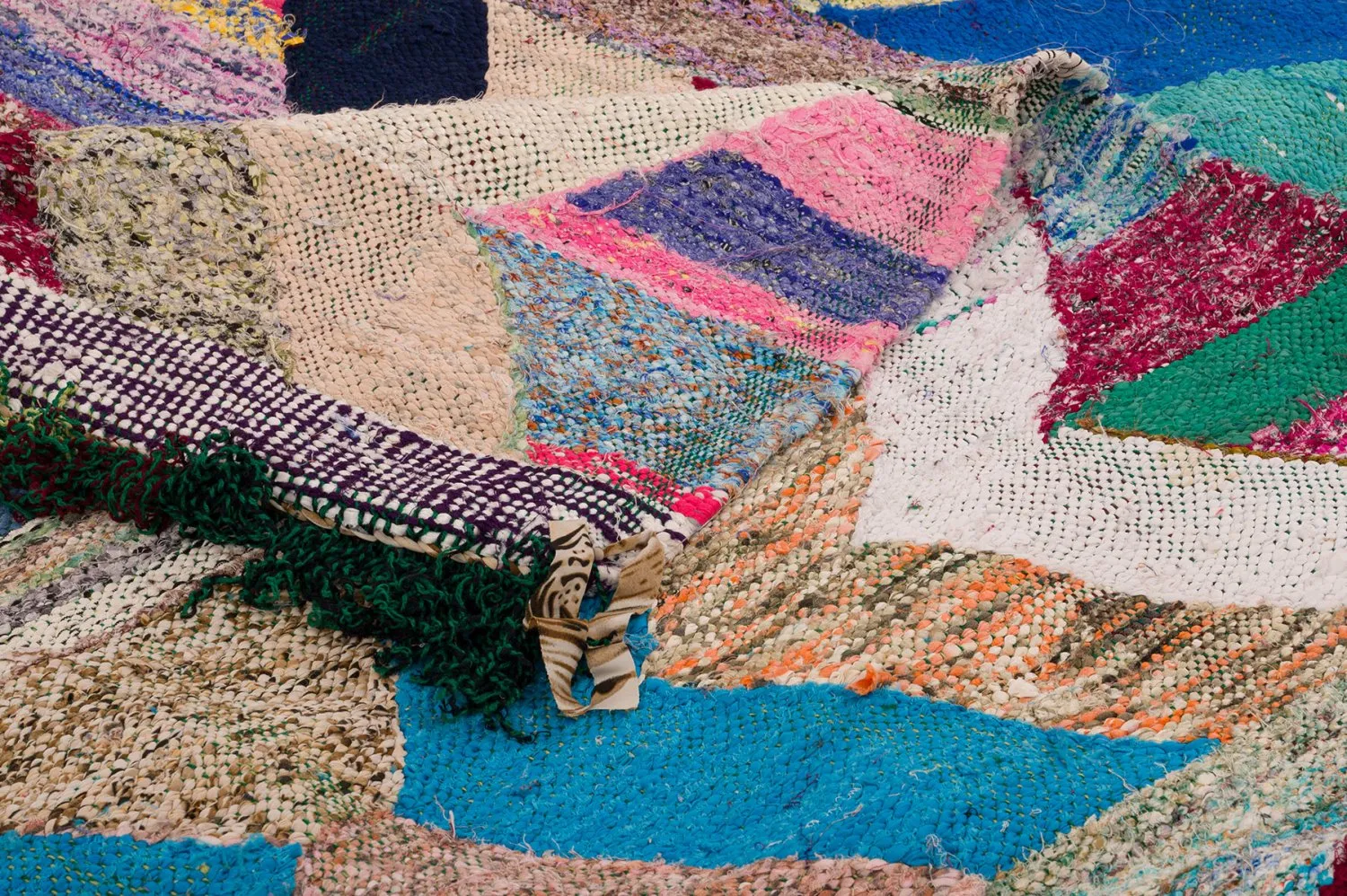 Marokkaanse Berber tapijt Boucherouite 130 x 275 cm