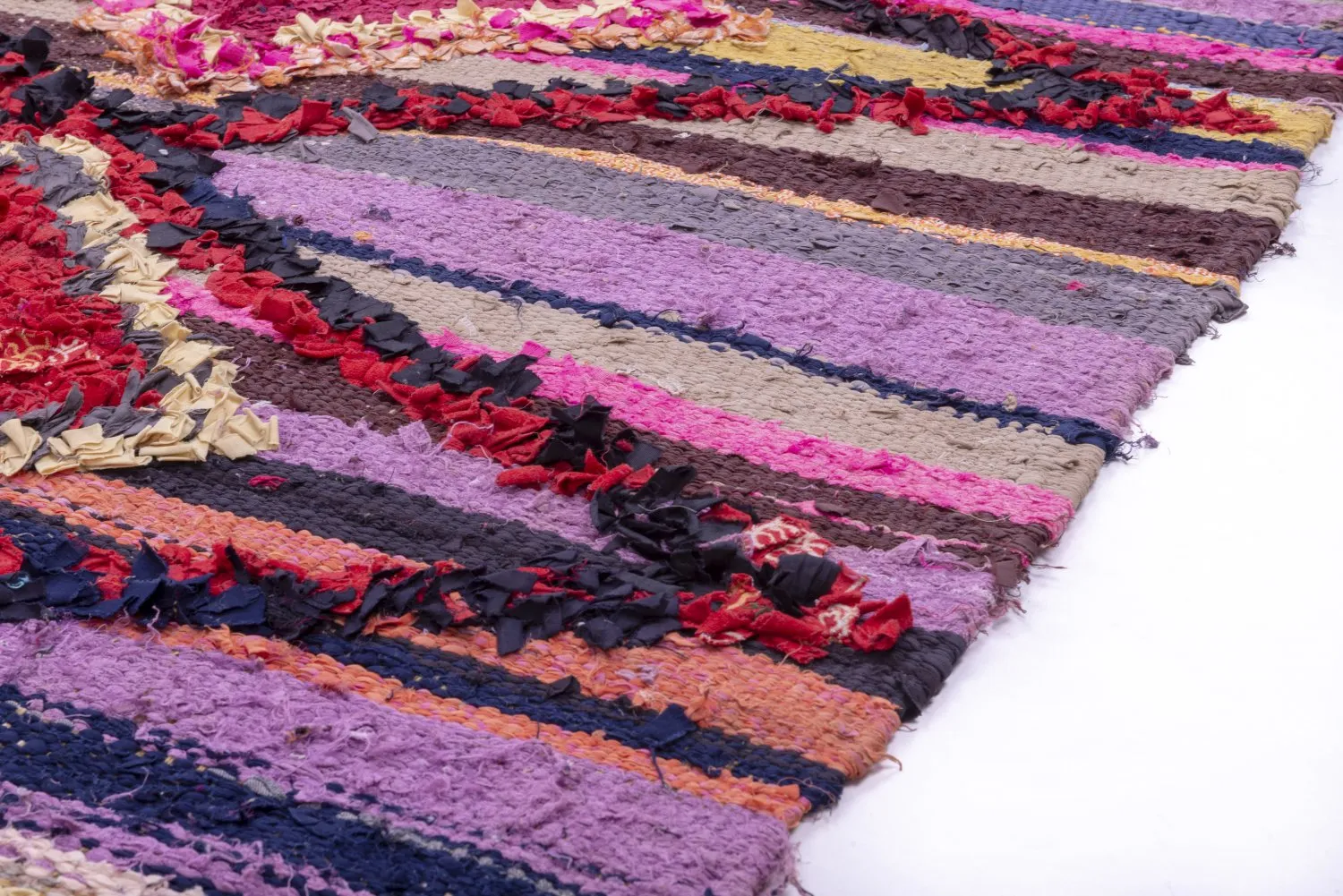 Marokkaanse Berber tapijt Boucherouite 210 x 130 cm