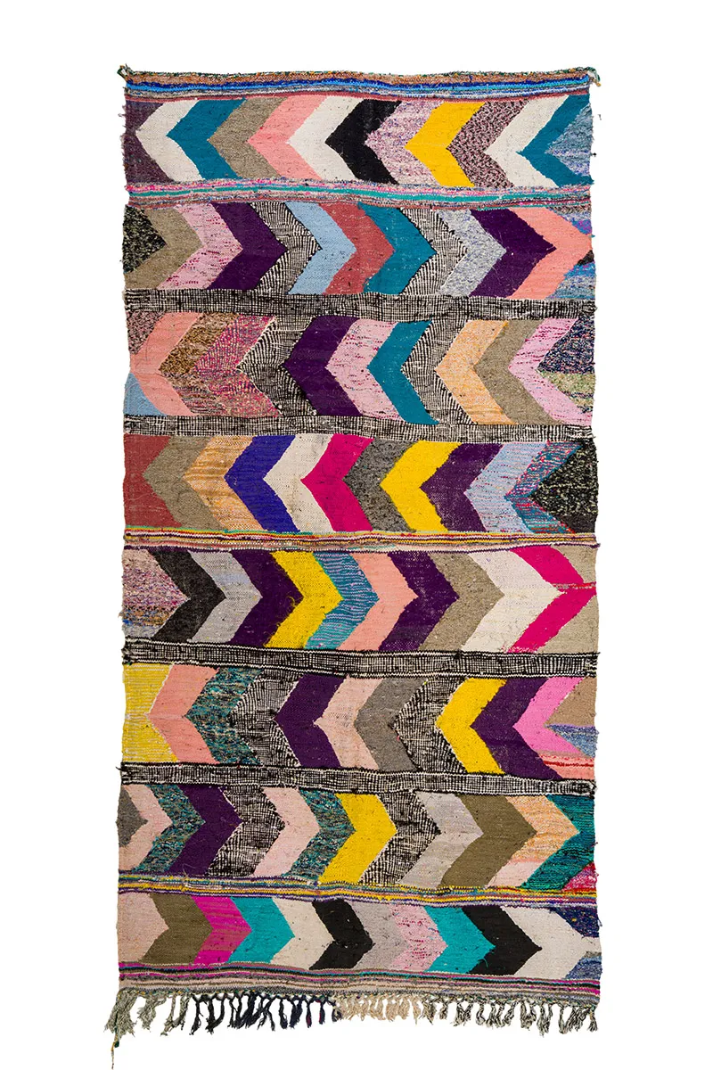 Marokkaanse Berber tapijt Boucherouite 160 x 325 cm