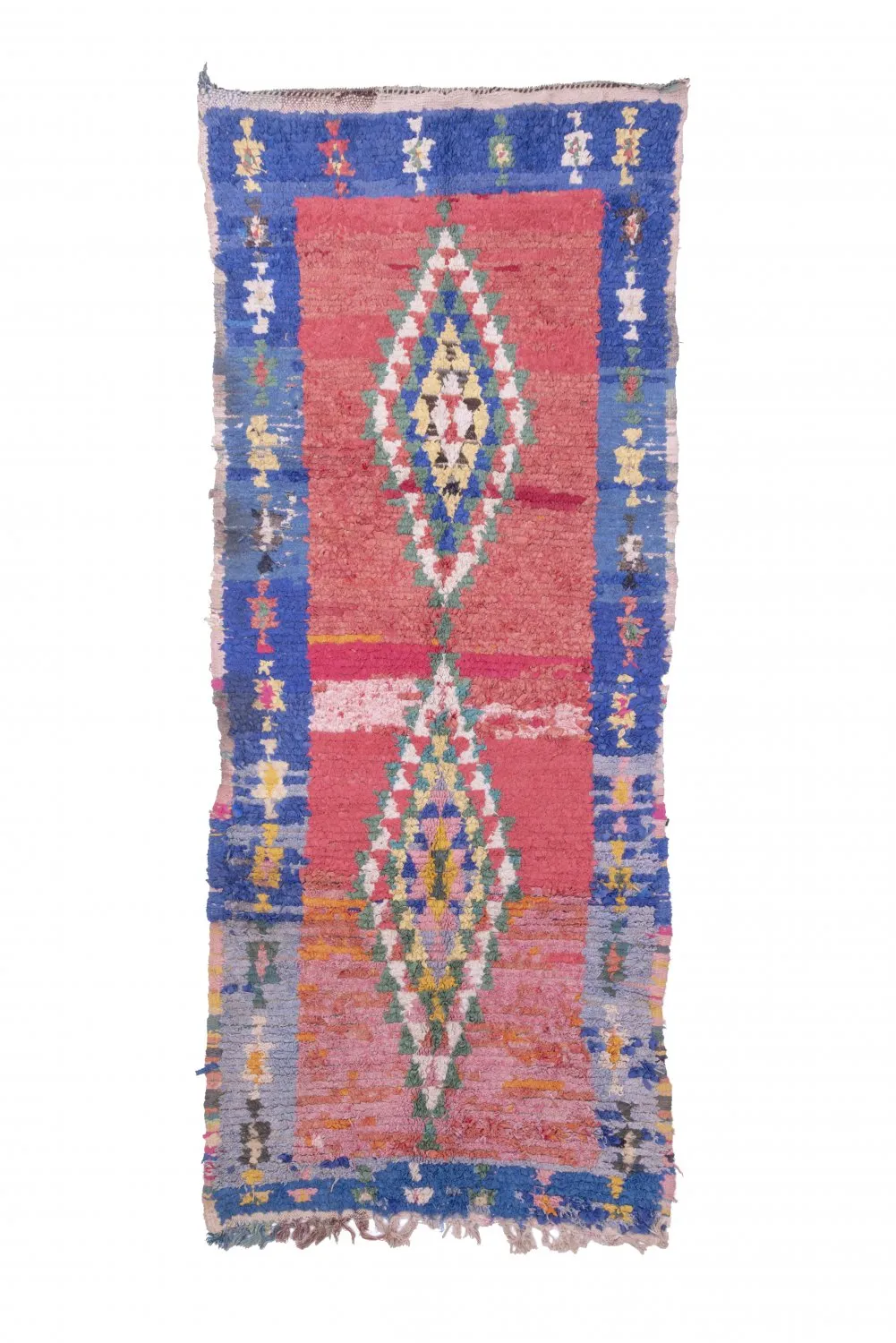 Marokkaanse Berber tapijt Boucherouite 260 x 105 cm