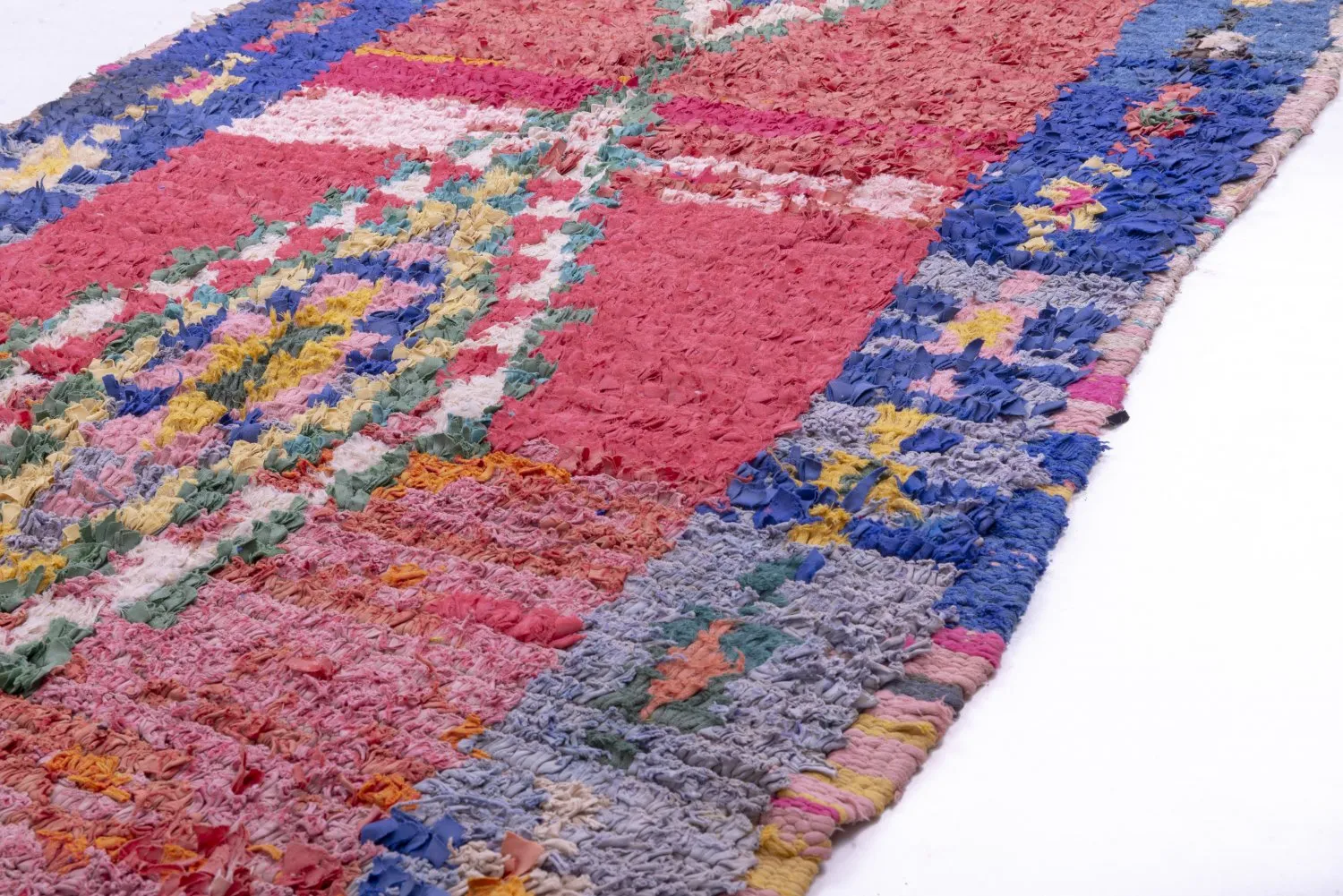 Marokkaanse Berber tapijt Boucherouite 260 x 105 cm