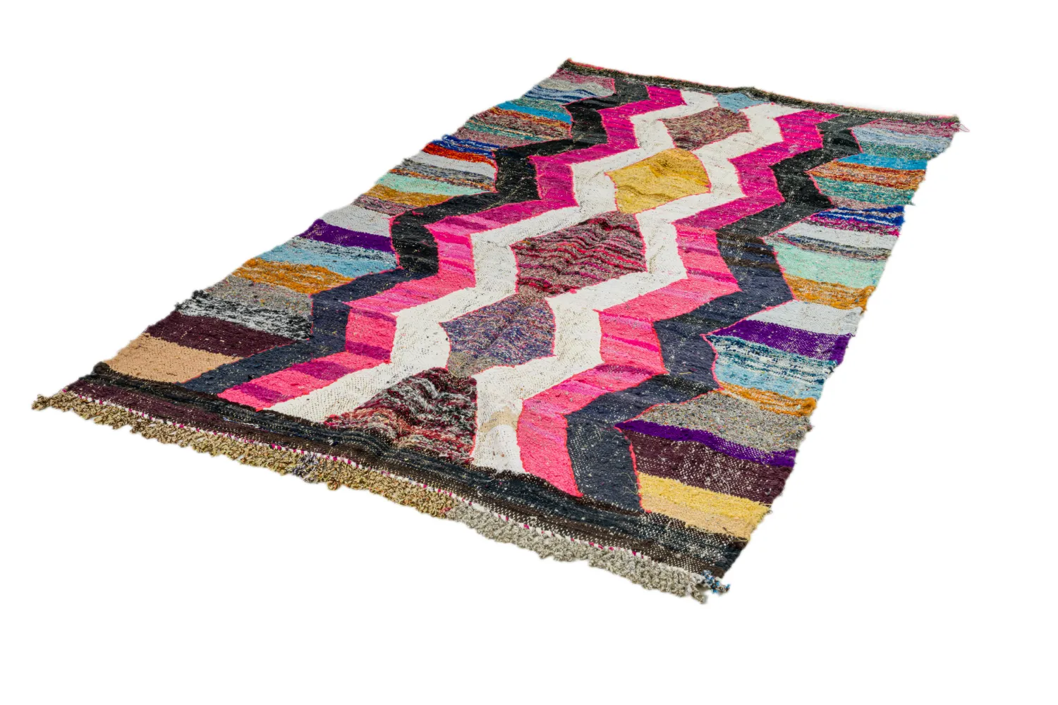 Marokkaanse Berber tapijt Boucherouite 150 x 255 cm