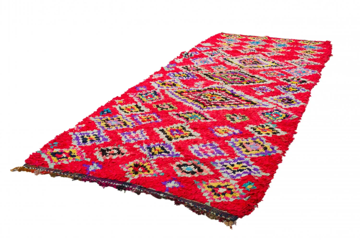 Marokkaanse Berber tapijt Boucherouite 320 x 130 cm