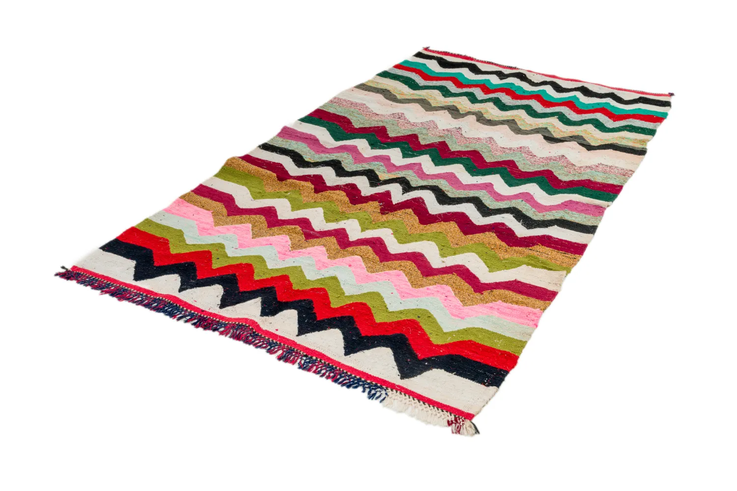 Marokkaanse Berber tapijt Boucherouite 120 x 235 cm