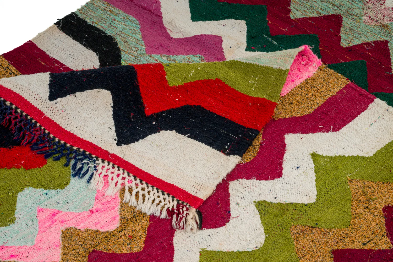 Marokkaanse Berber tapijt Boucherouite 120 x 235 cm