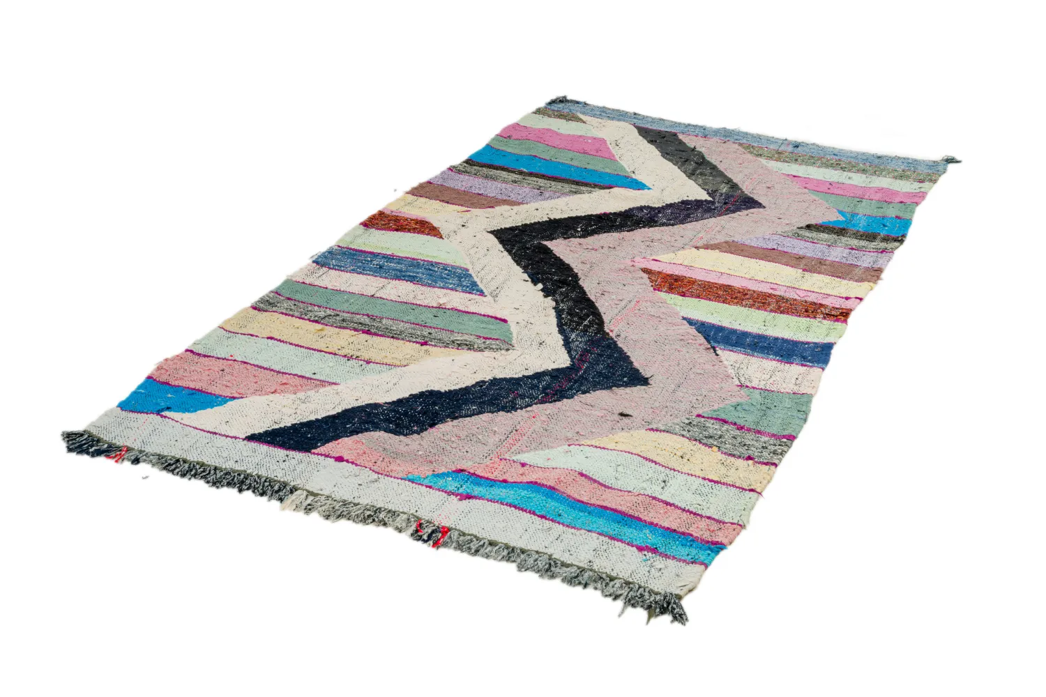 Marokkaanse Berber tapijt Boucherouite 130 x 230 cm