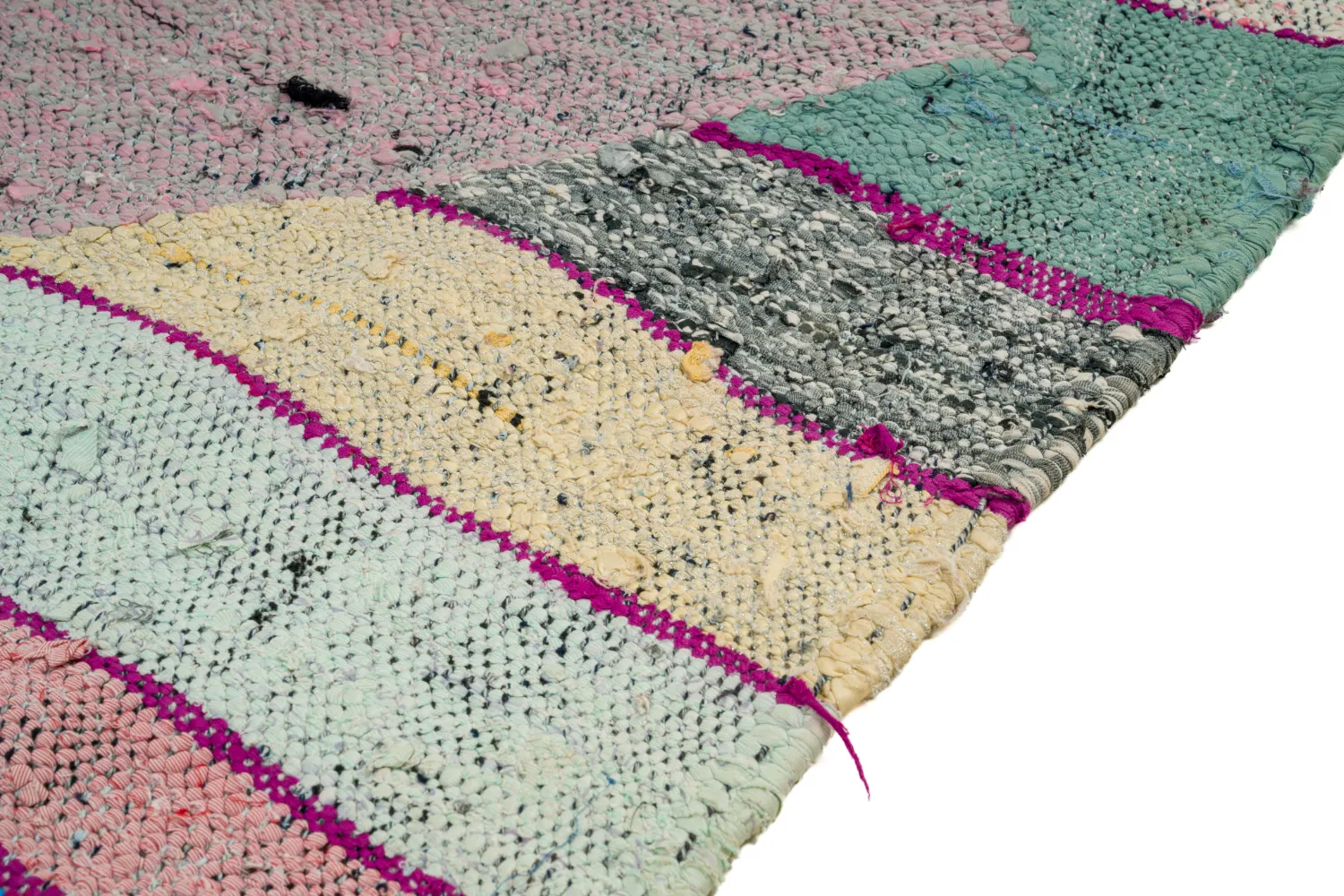 Marokkaanse Berber tapijt Boucherouite 130 x 230 cm