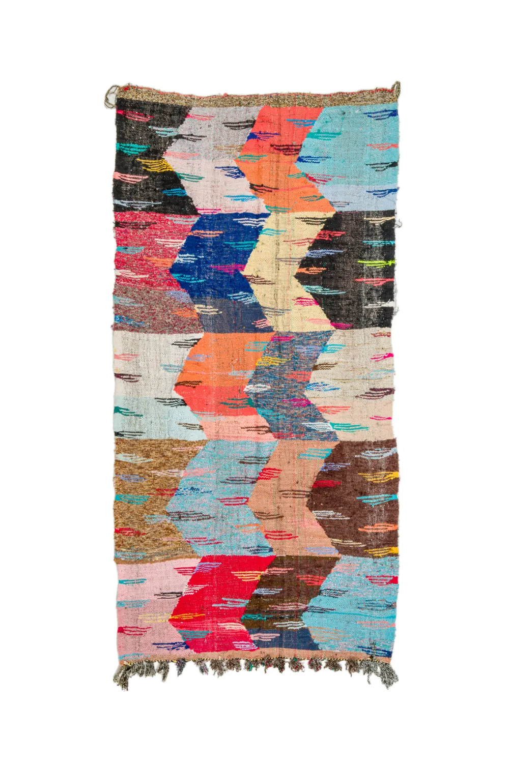 Marokkaanse Berber tapijt Boucherouite 135 x 265 cm