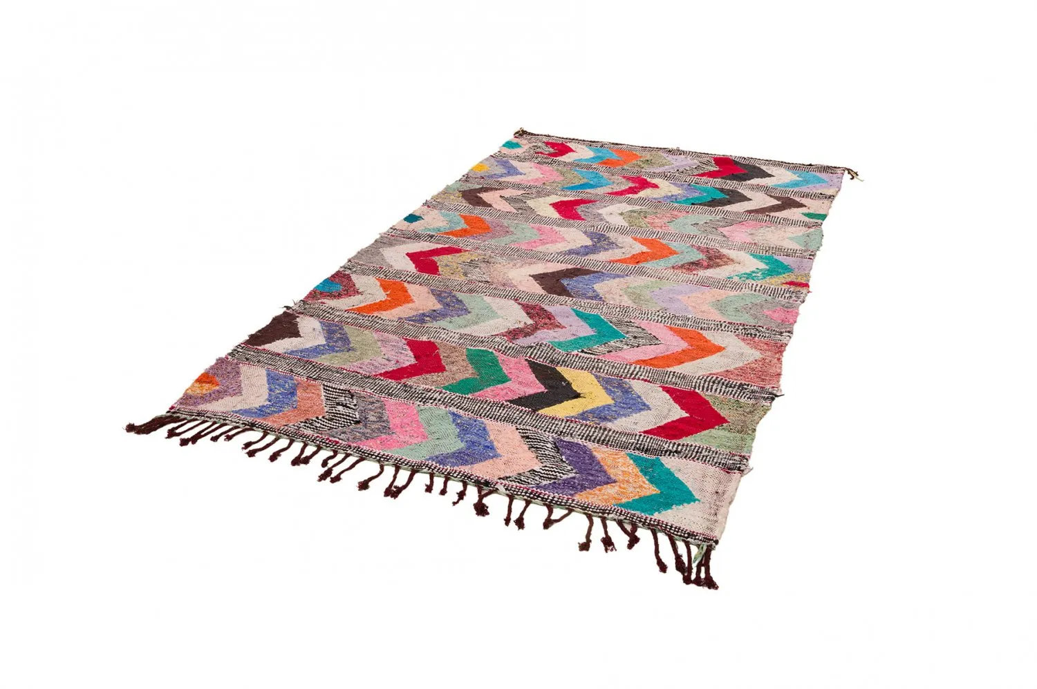 Marokkaanse Berber tapijt Boucherouite 150 x 275 cm