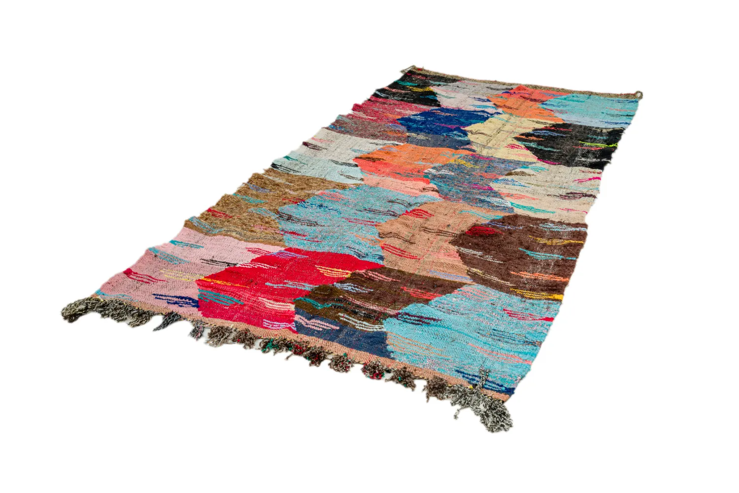 Marokkaanse Berber tapijt Boucherouite 135 x 265 cm