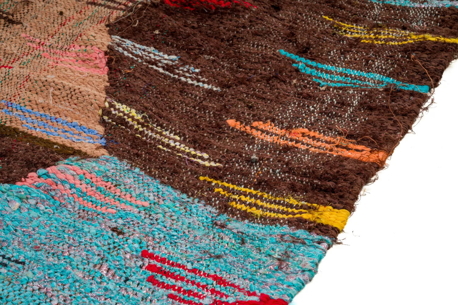 Marokkaanse Berber tapijt Boucherouite 135 x 265 cm