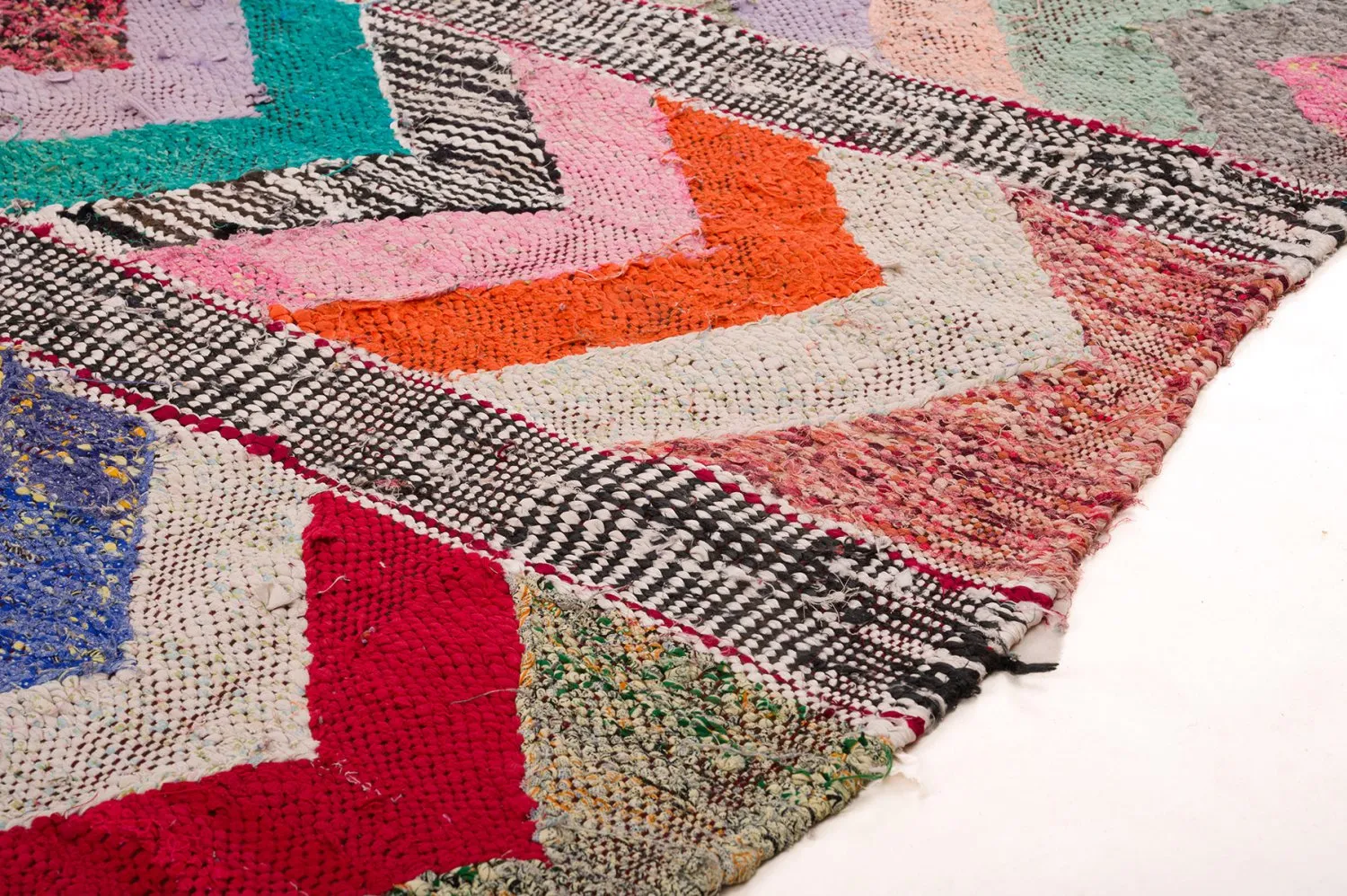 Marokkaanse Berber tapijt Boucherouite 150 x 275 cm