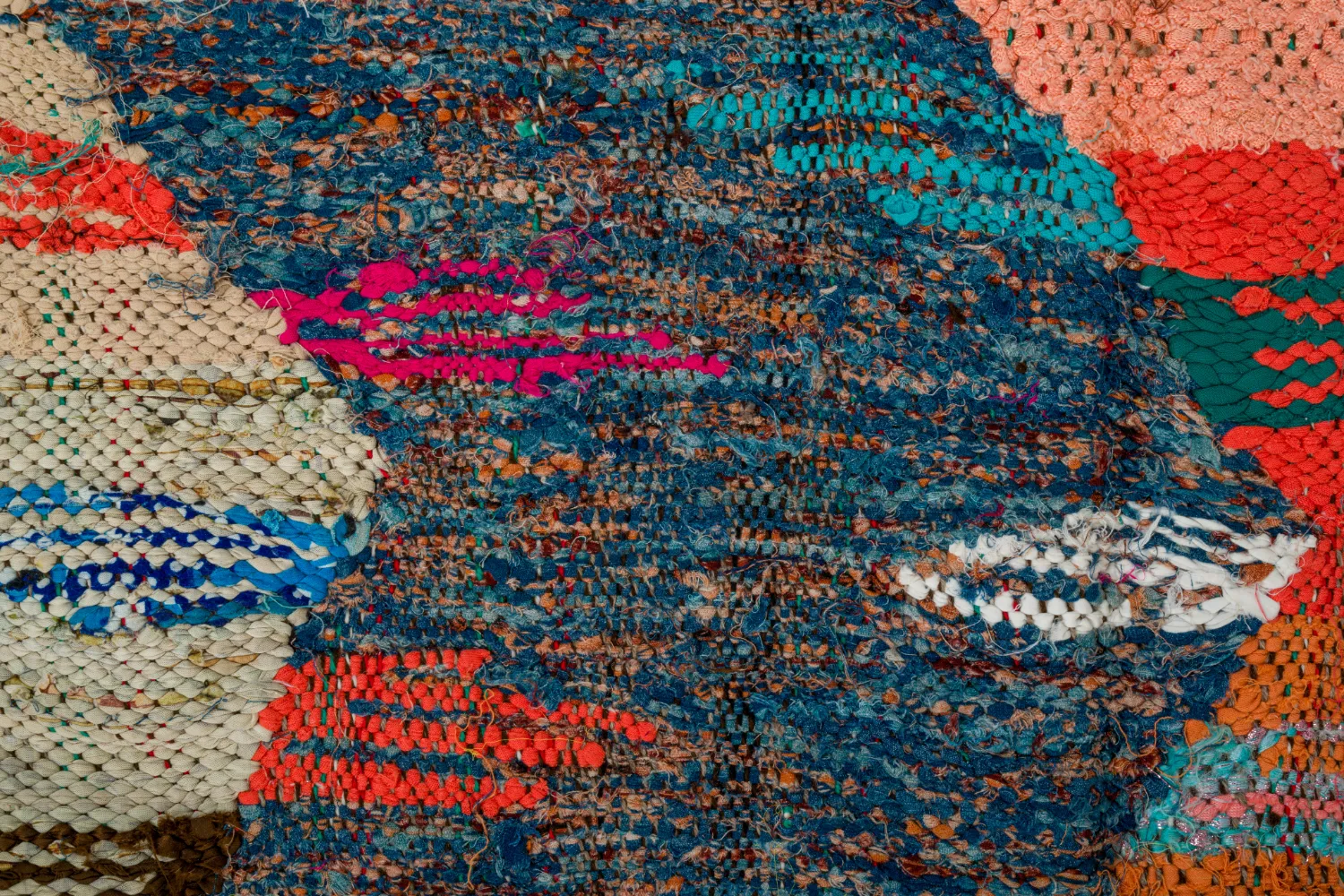 Marokkaanse Berber tapijt Boucherouite 135 x 265 cm