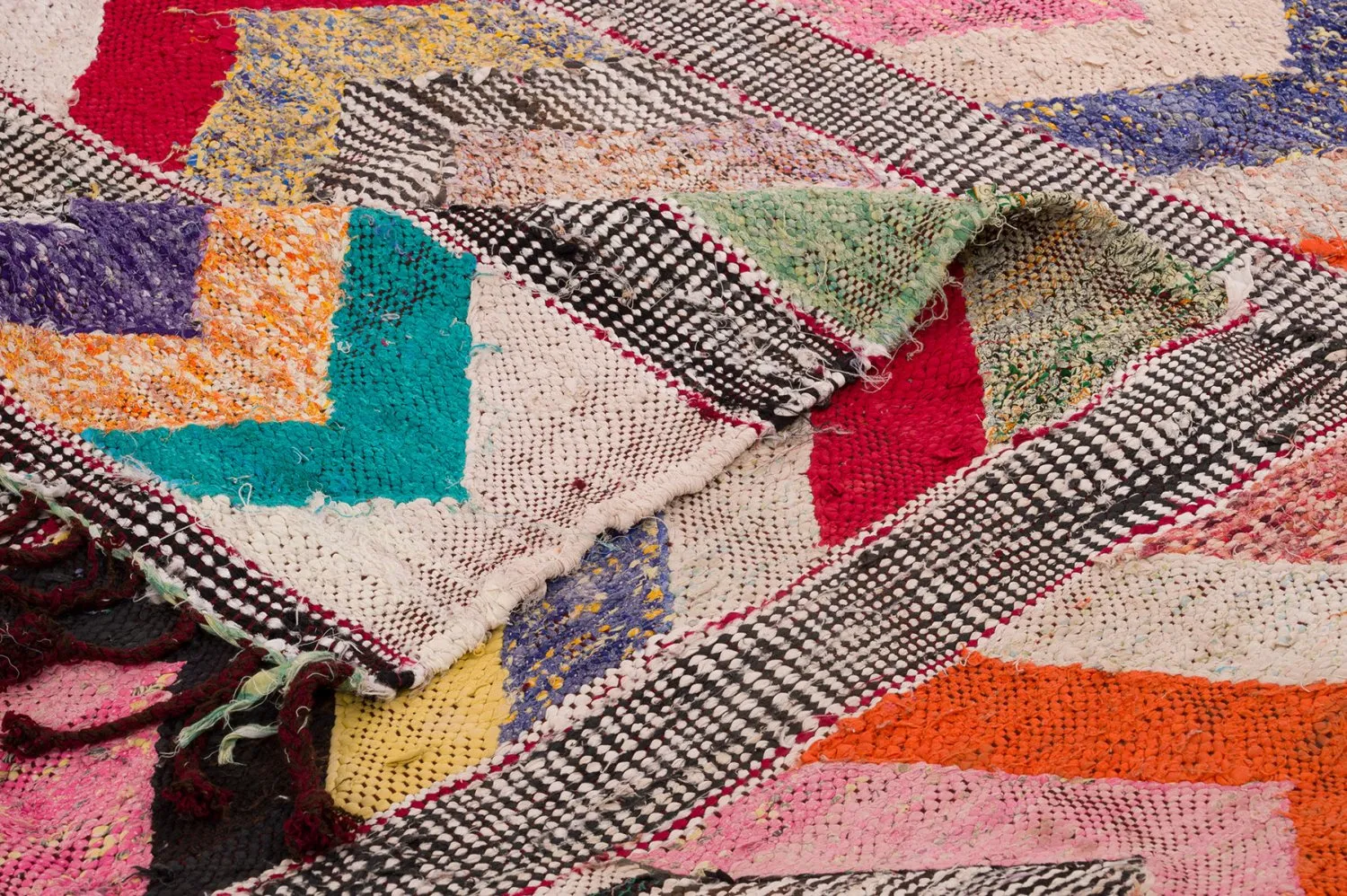 Marokkaanse Berber tapijt Boucherouite 150 x 275 cm