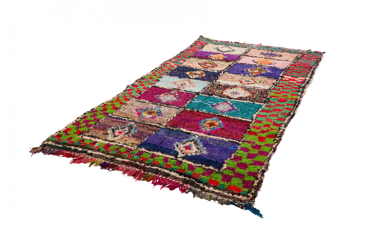 Marokkaanse Berber tapijt Boucherouite 145 x 305 cm