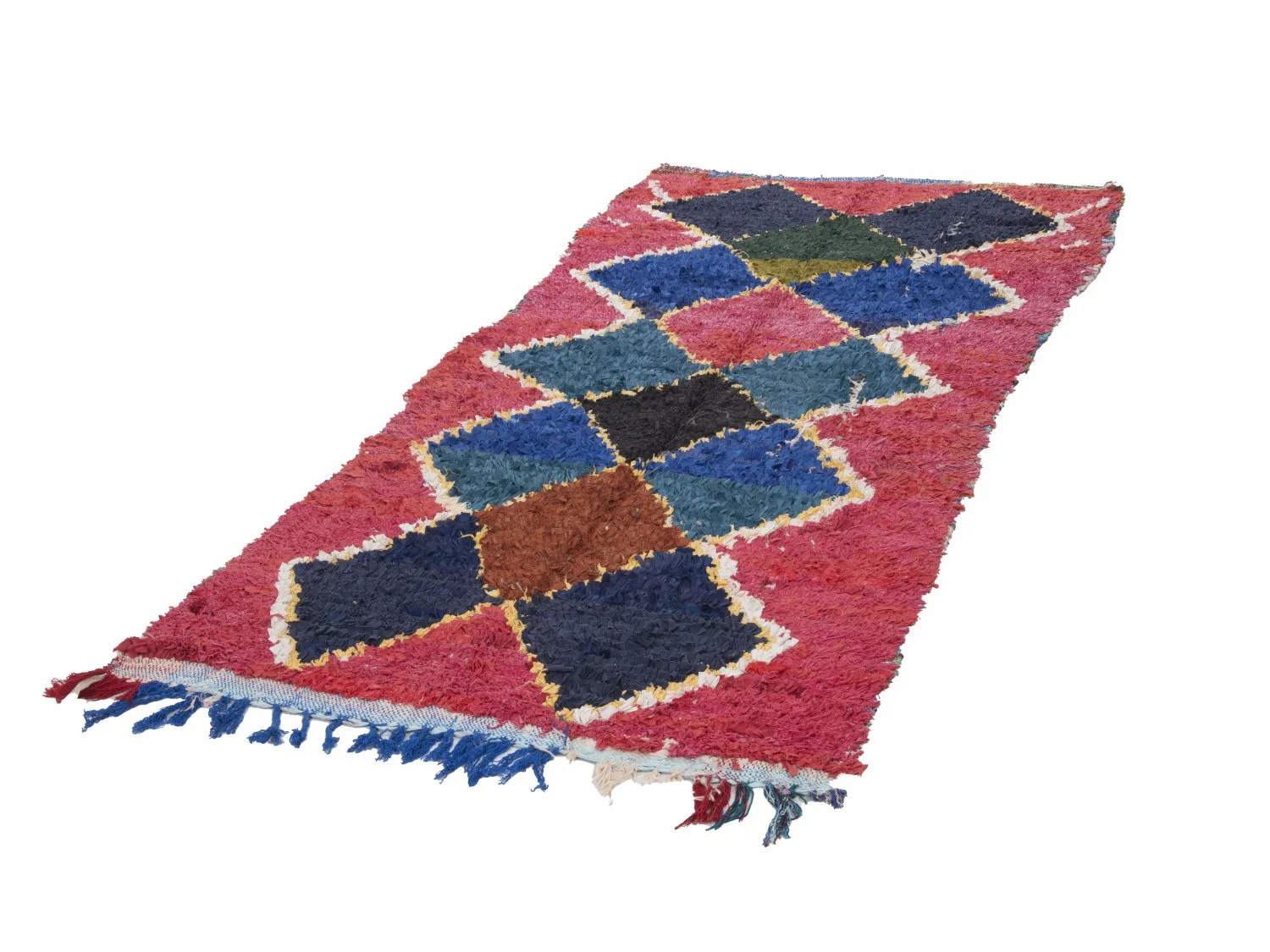 Marokkaanse Berber tapijt Boucherouite 250 x 120 cm