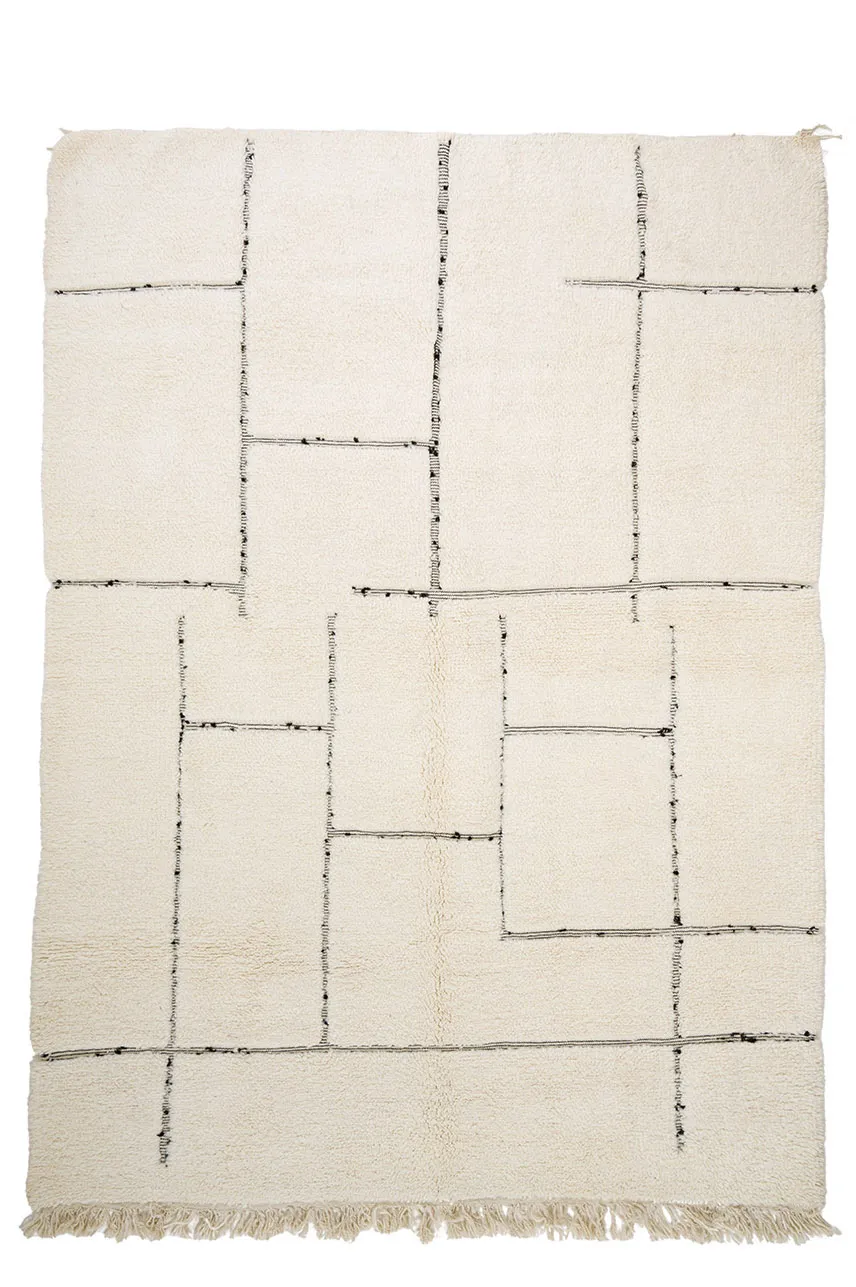 Kelim Marokkaanse Berber tapijt Beni Ouarain 210 x 295 cm