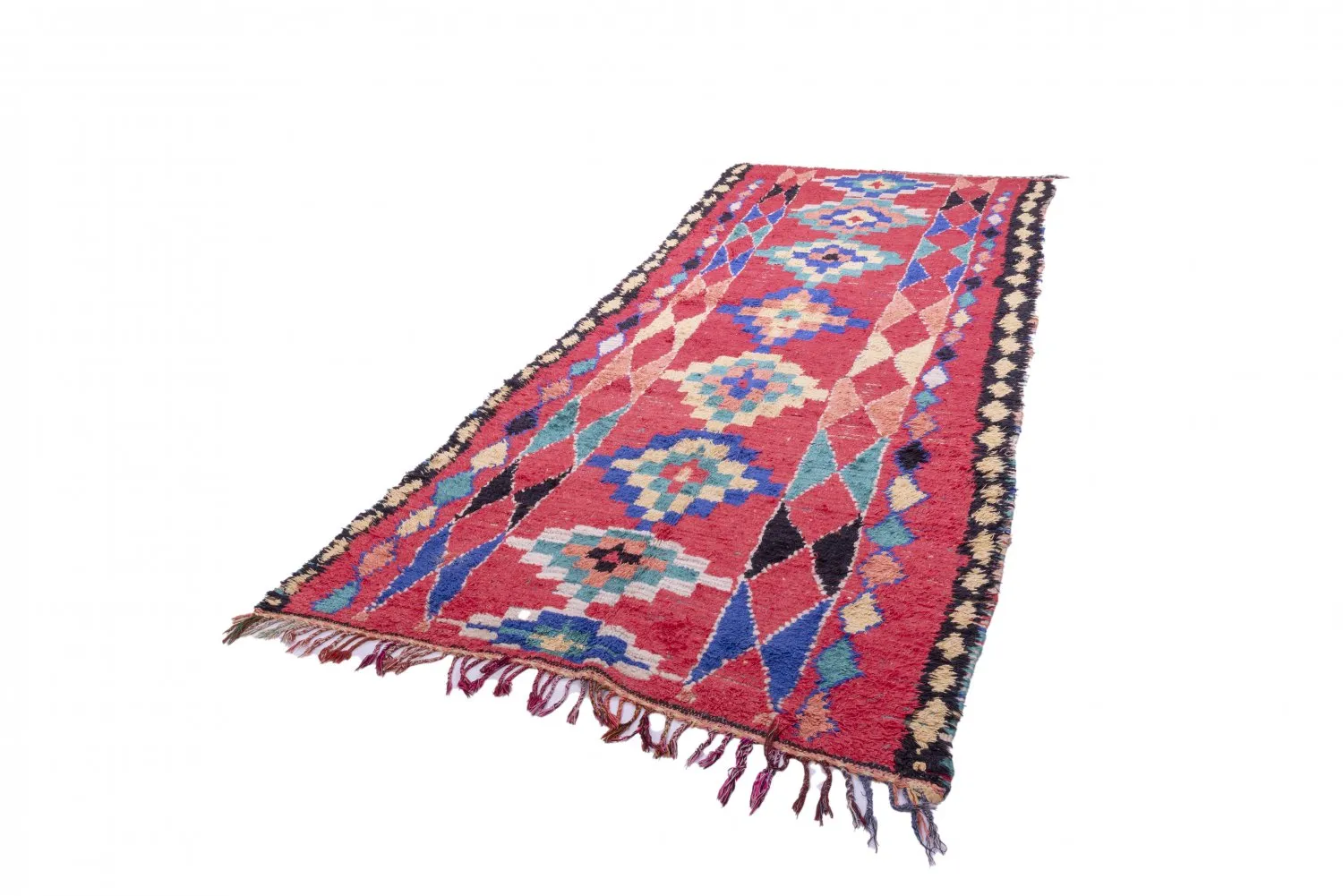 Marokkaanse Berber tapijt Boucherouite 365 x 145 cm