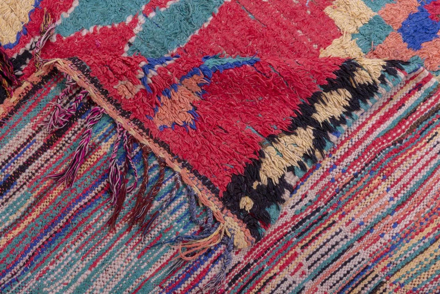Marokkaanse Berber tapijt Boucherouite 365 x 145 cm