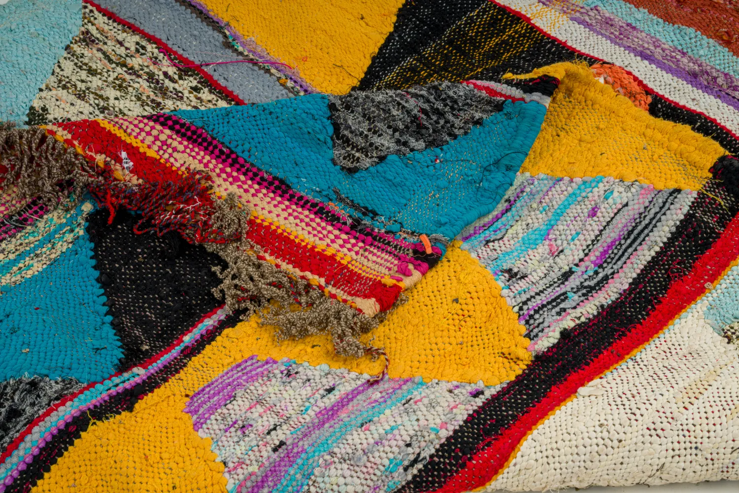 Marokkaanse Berber tapijt Boucherouite 135 x 270 cm