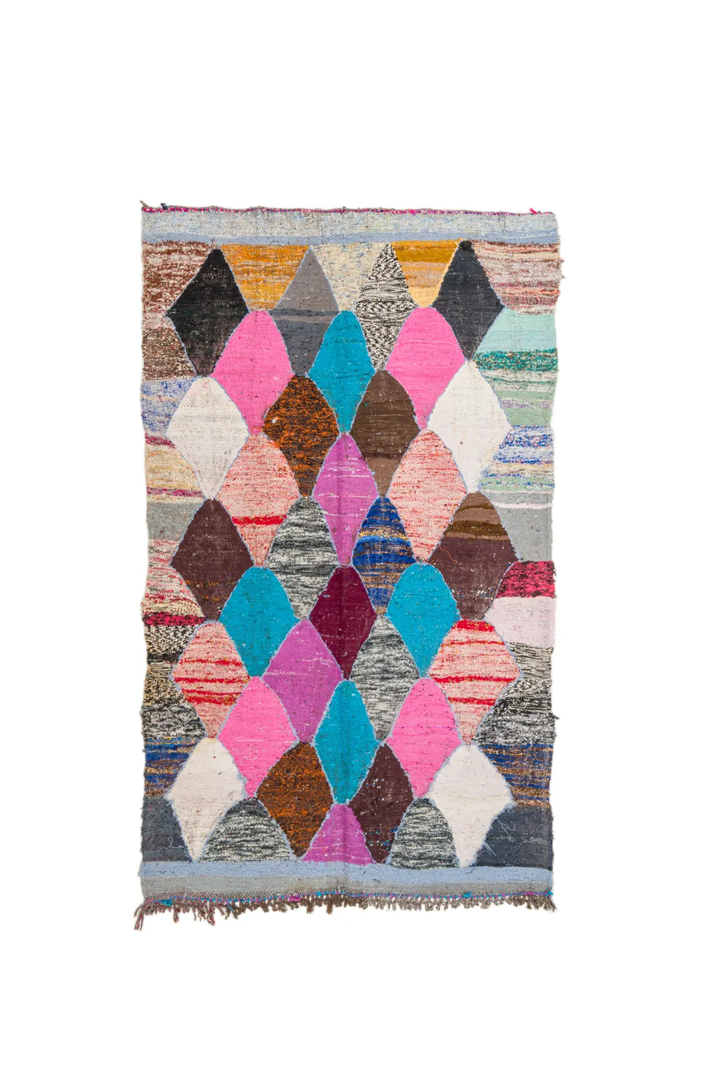 Marokkaanse Berber tapijt Boucherouite 125 x 225 cm