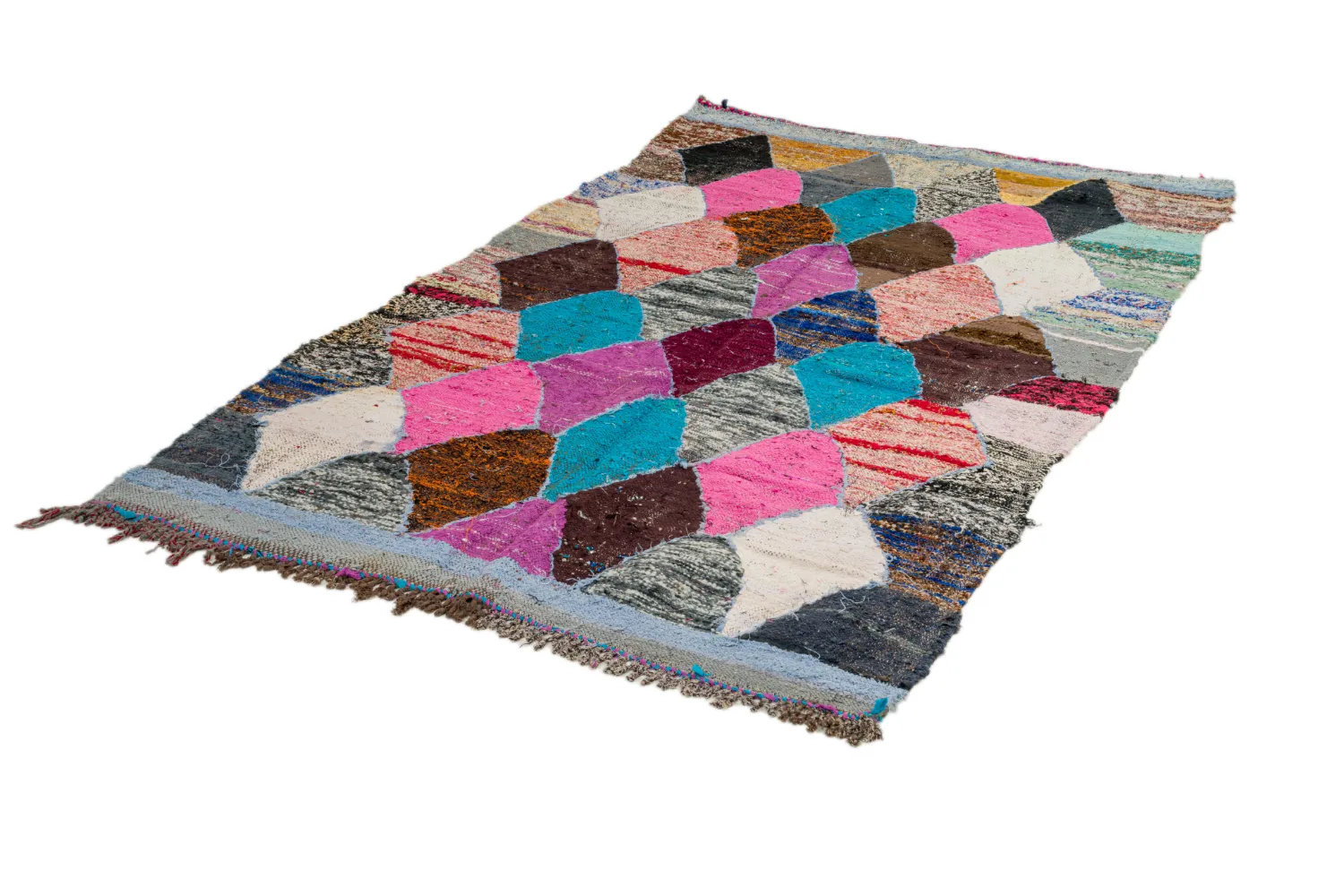 Marokkaanse Berber tapijt Boucherouite 125 x 225 cm